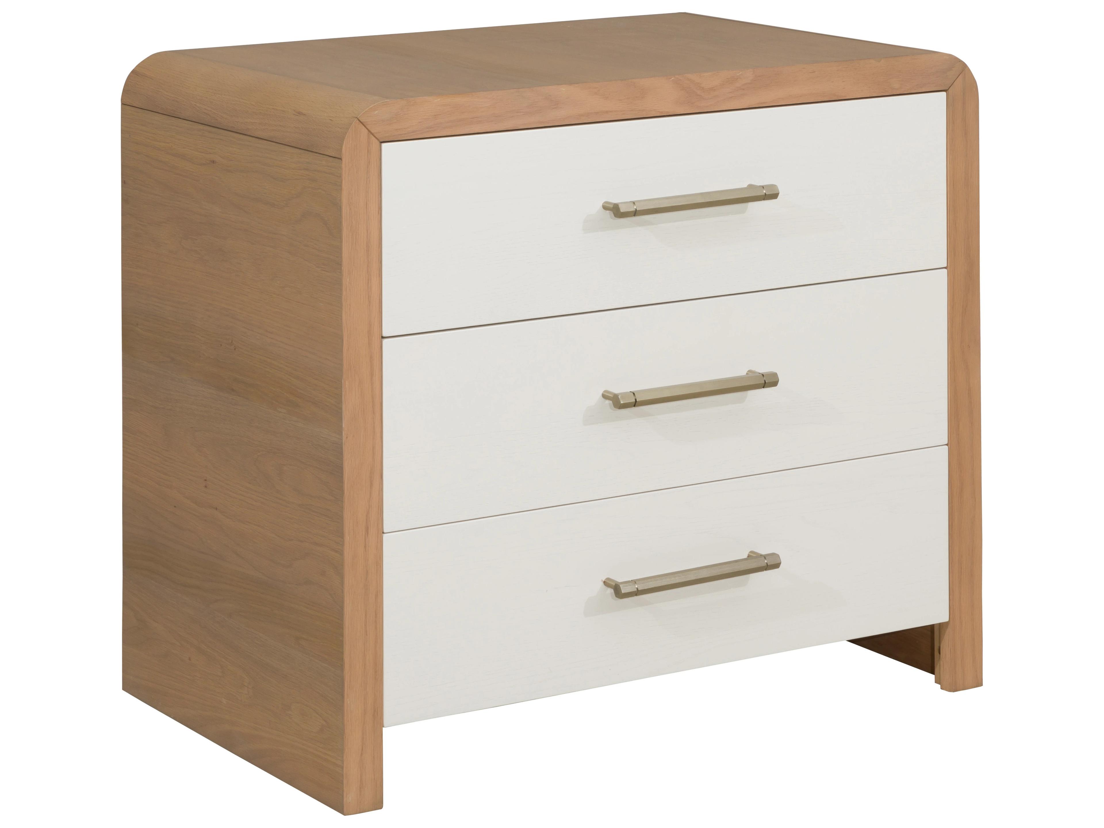 Fairfield Chair Libby Langdon For Fairfieldmonogram 3-Drawers White Solid Wood Nightstand
