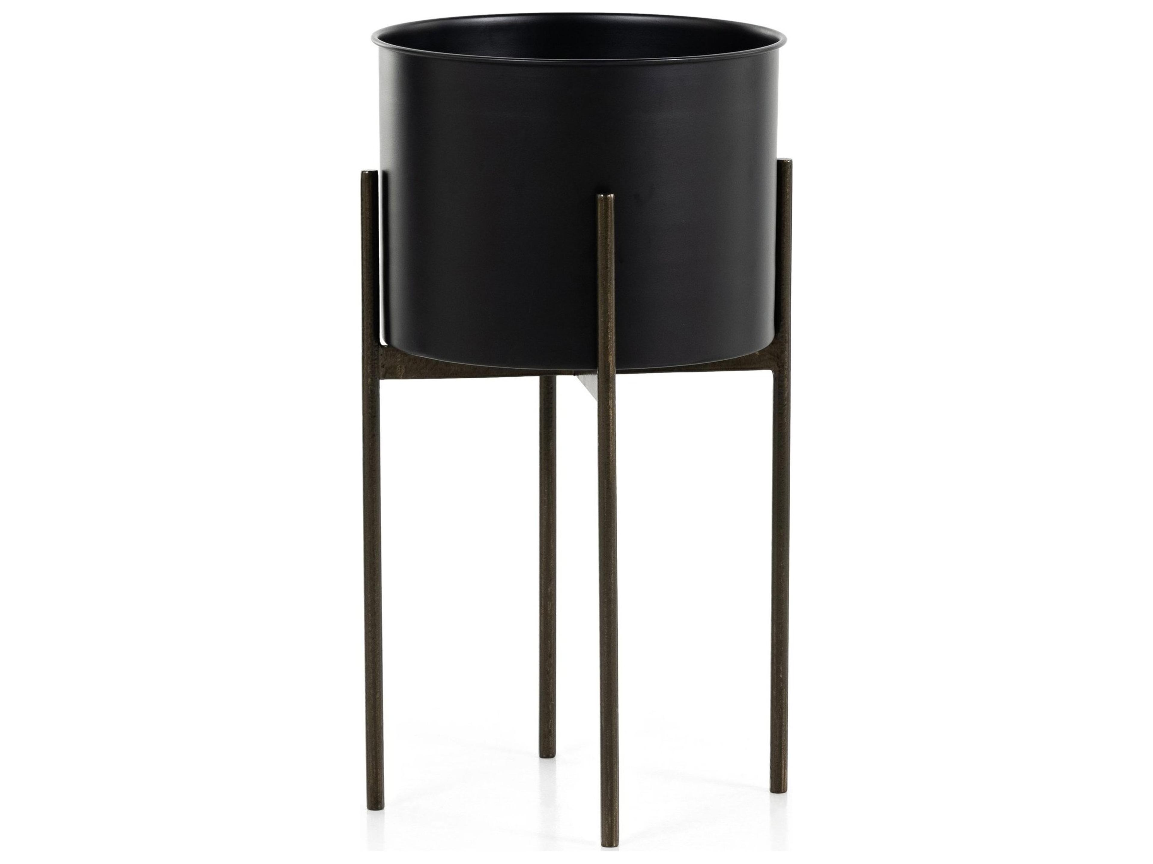 Four Hands Outdoor Marlow Matte Black Iron Planter