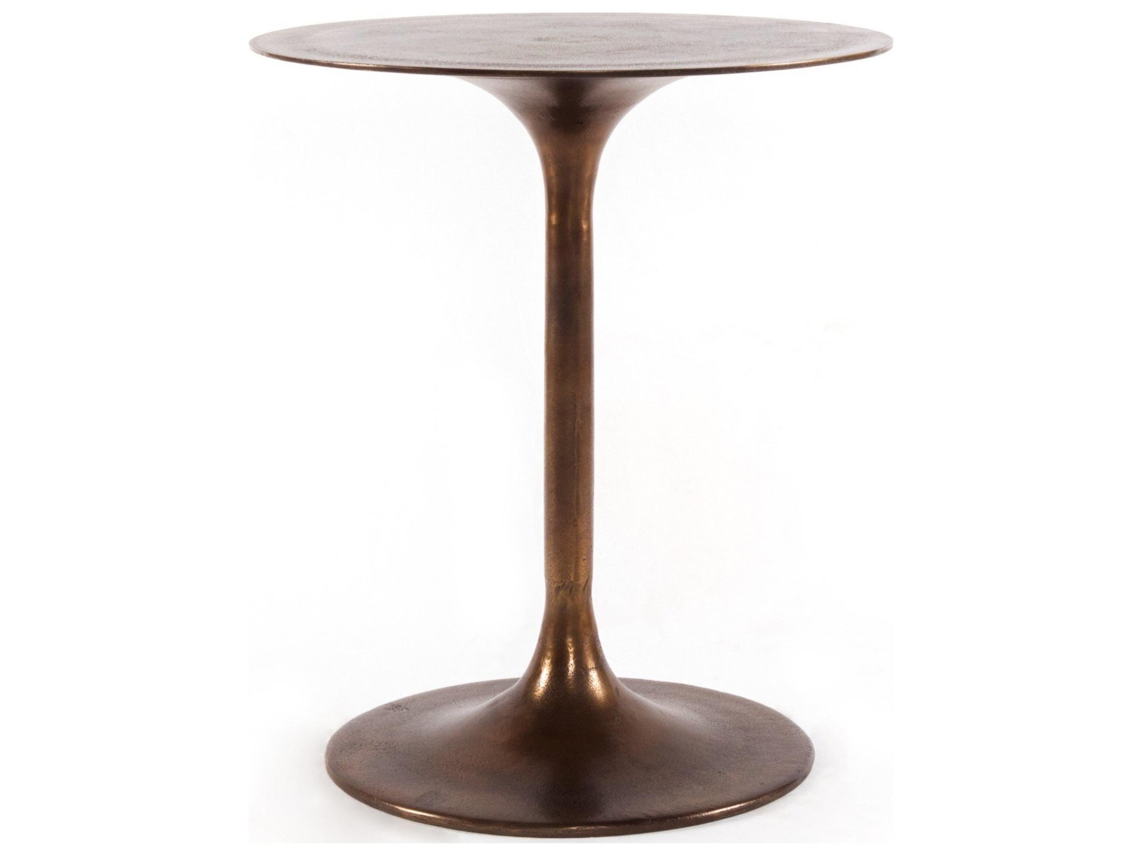 Four Hands Outdoor Marlow Antique Rust Round End Table