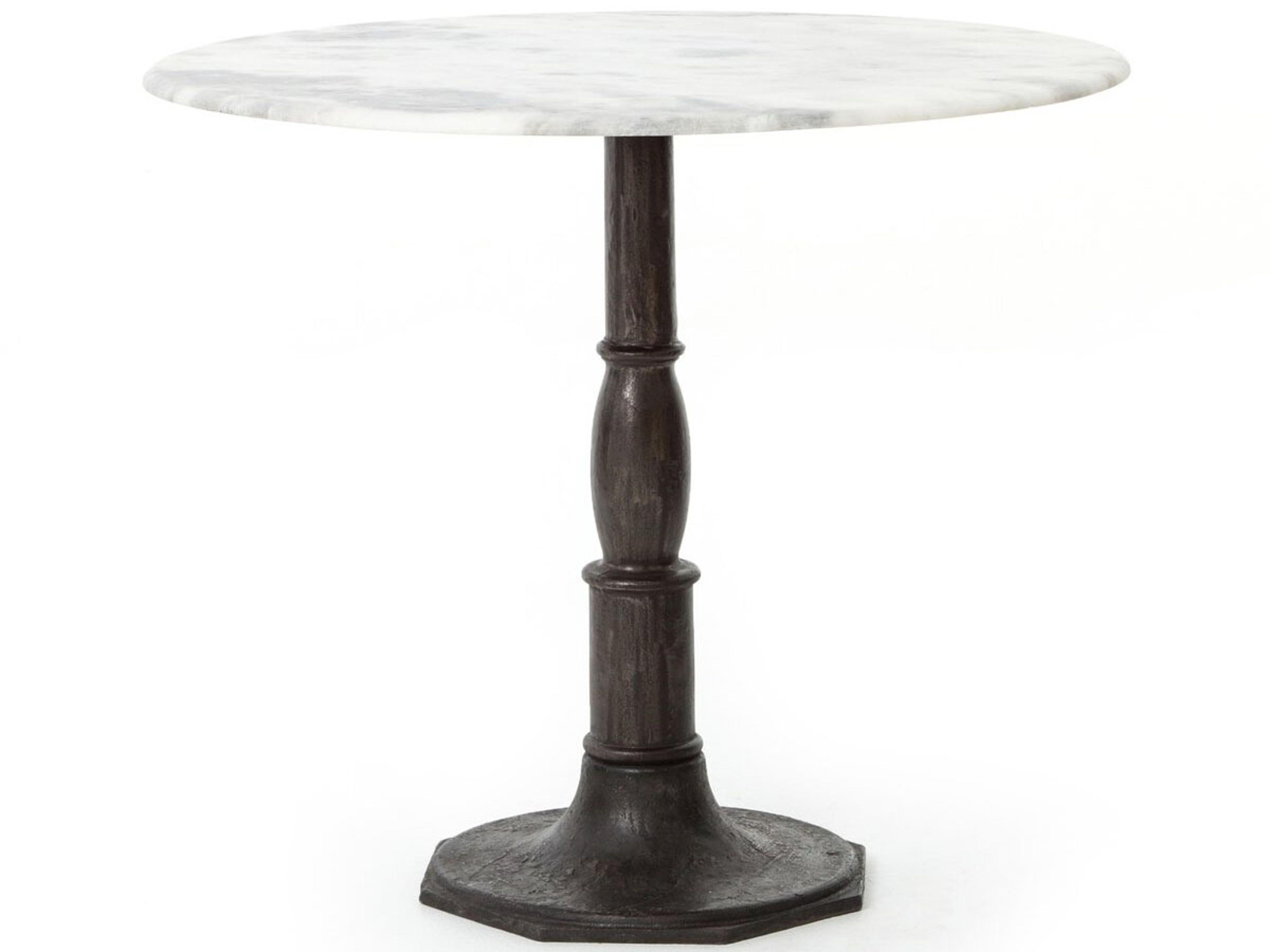 Four Hands Outdoor Rockwell Lucy Carbon Wash Iron 36" Round Bistro Table