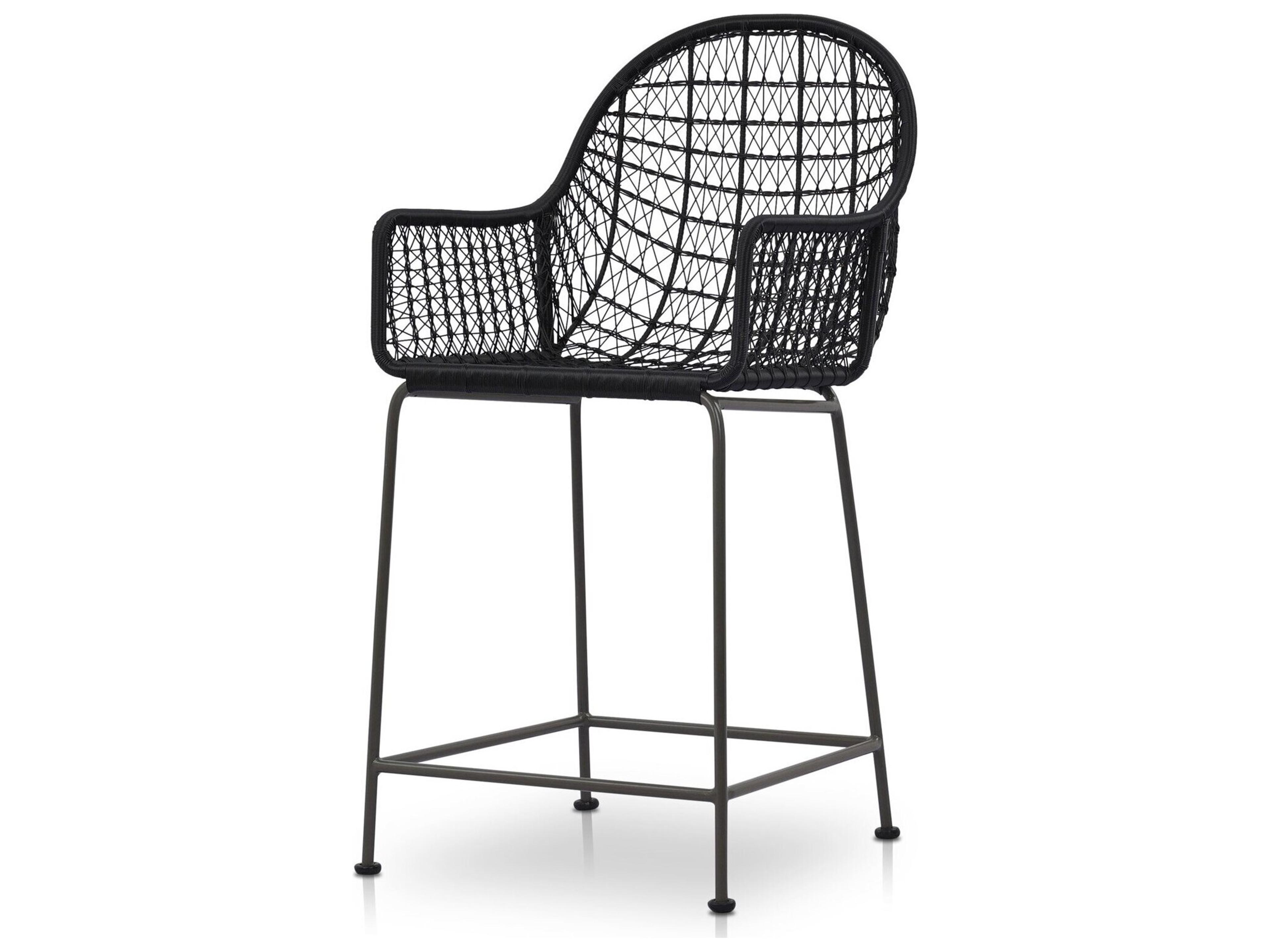 Four Hands Outdoor Grass Roots Wicker Counter Stool