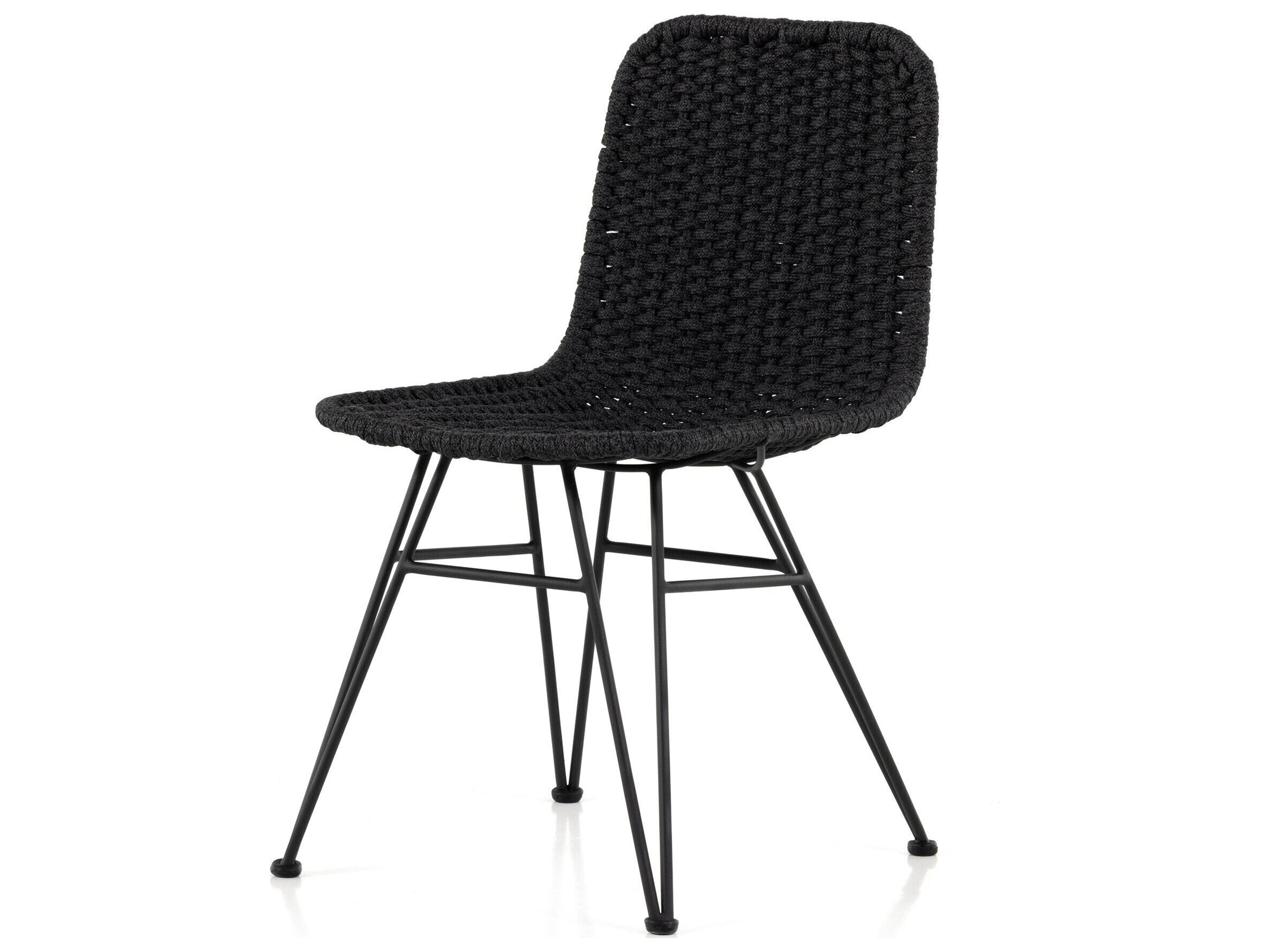 Luxecor Globetrotter Outdoor Charcoal Iron / Thick Dark Grey Rope Dining Chair