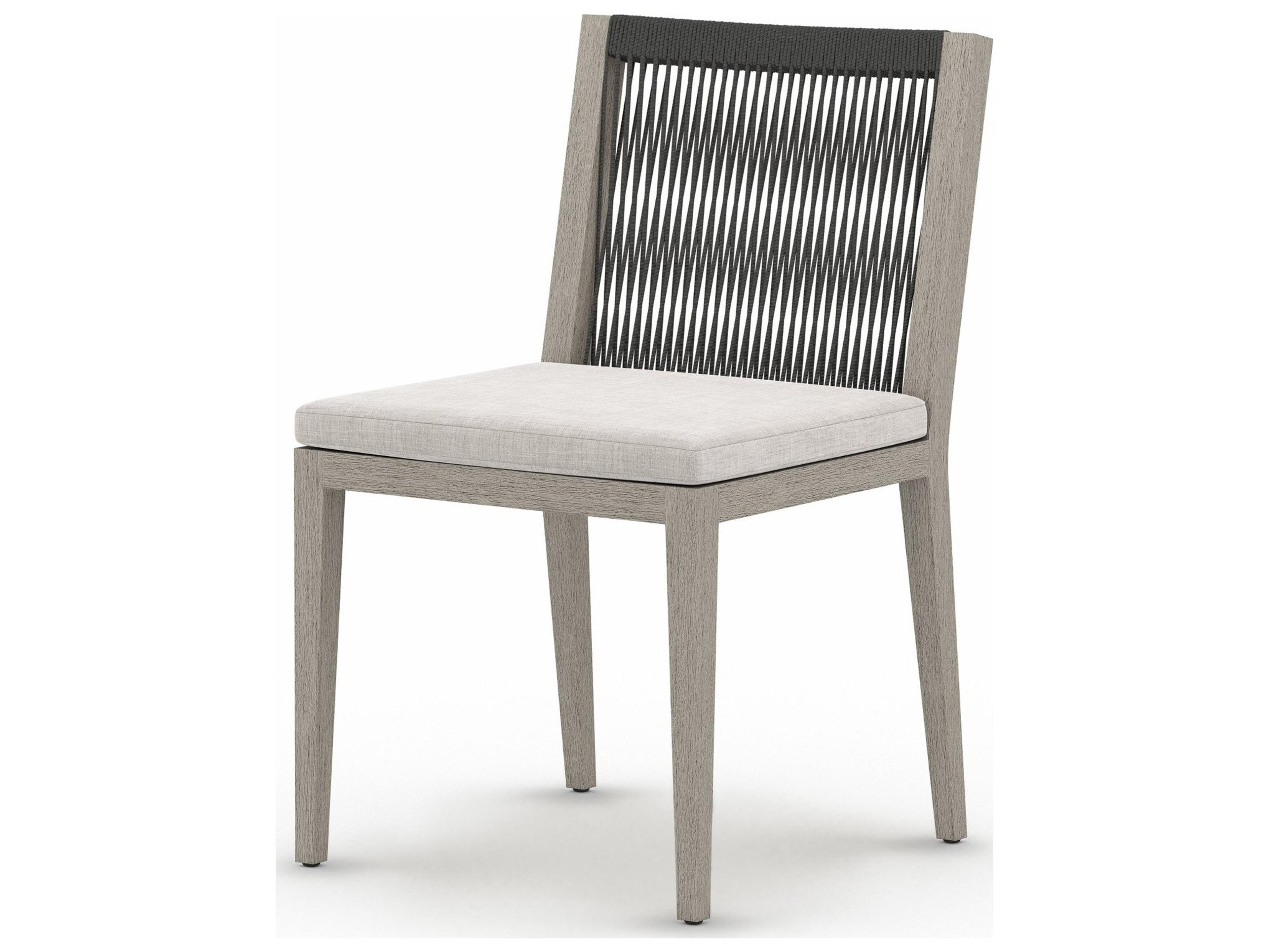 Four Hands Outdoor Solano Stone Grey / Weathered Grey / Dark Rope Dining Chair