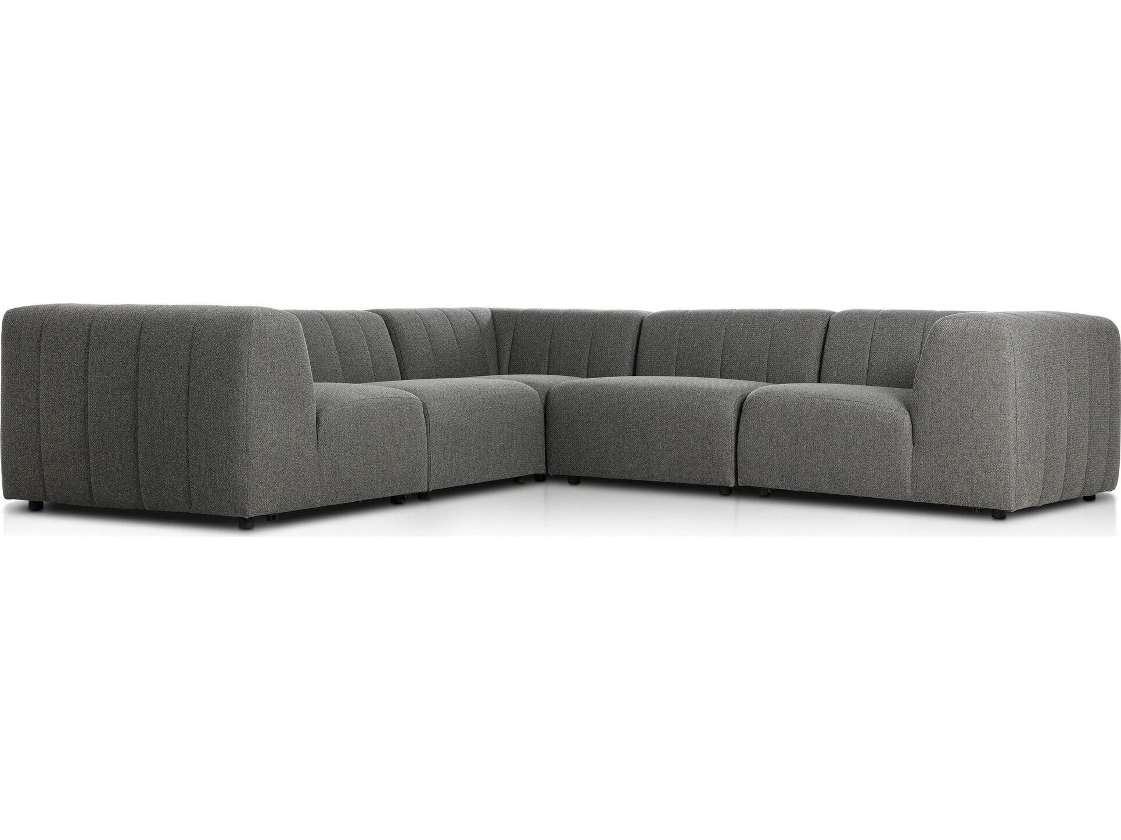 Four Hands Outdoor Solano Hayes Charcoal 5-Piece Sectional Sofa