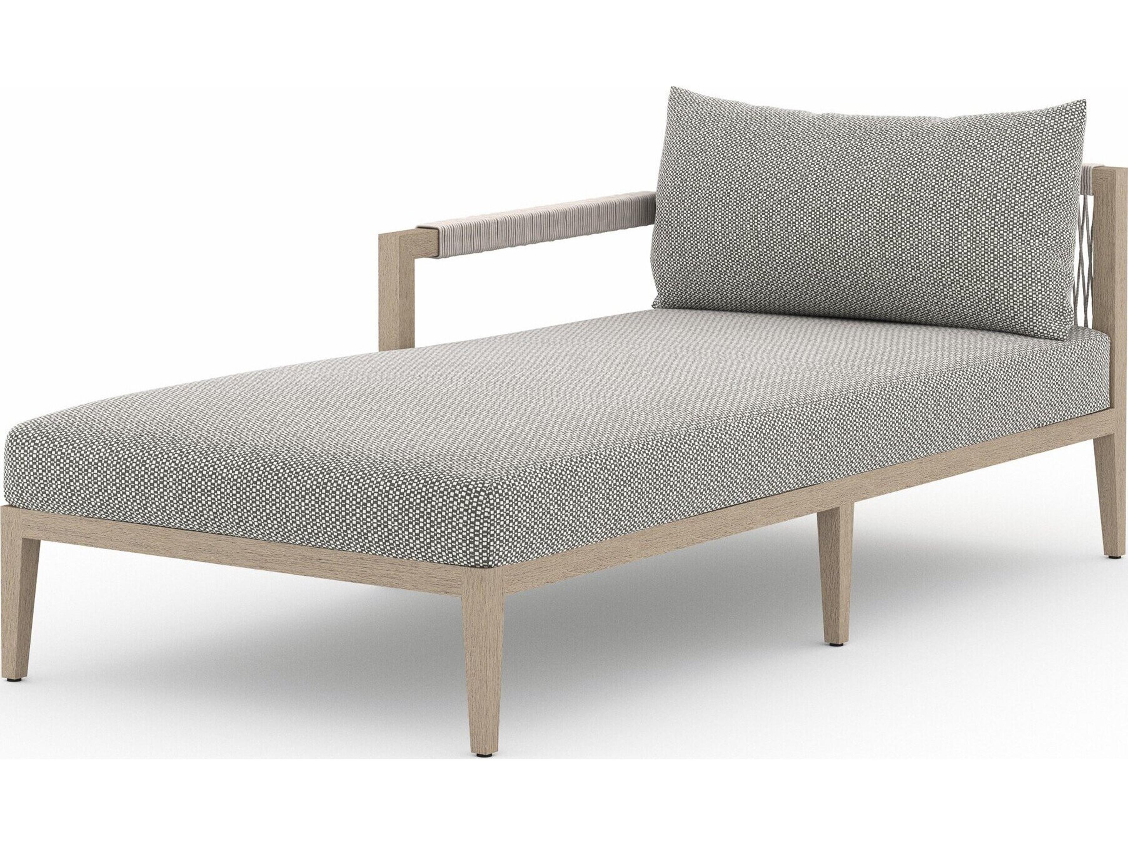 Four Hands Outdoor Solano Faye Ash / Natural / Grey Rope Left Arm Facing Chaise Lounge