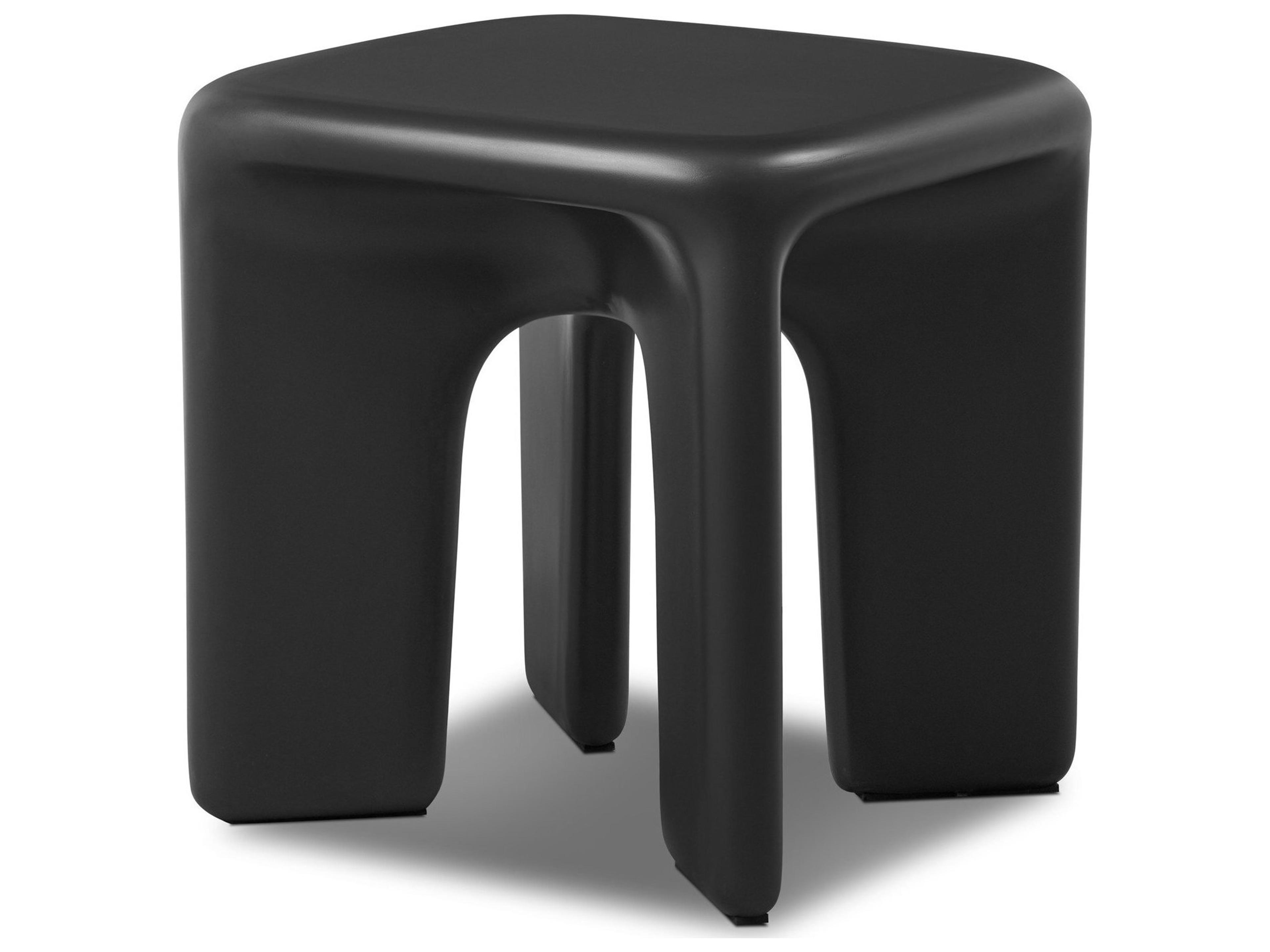 Four Hands Outdoor Thayer Black Concrete Square End Table