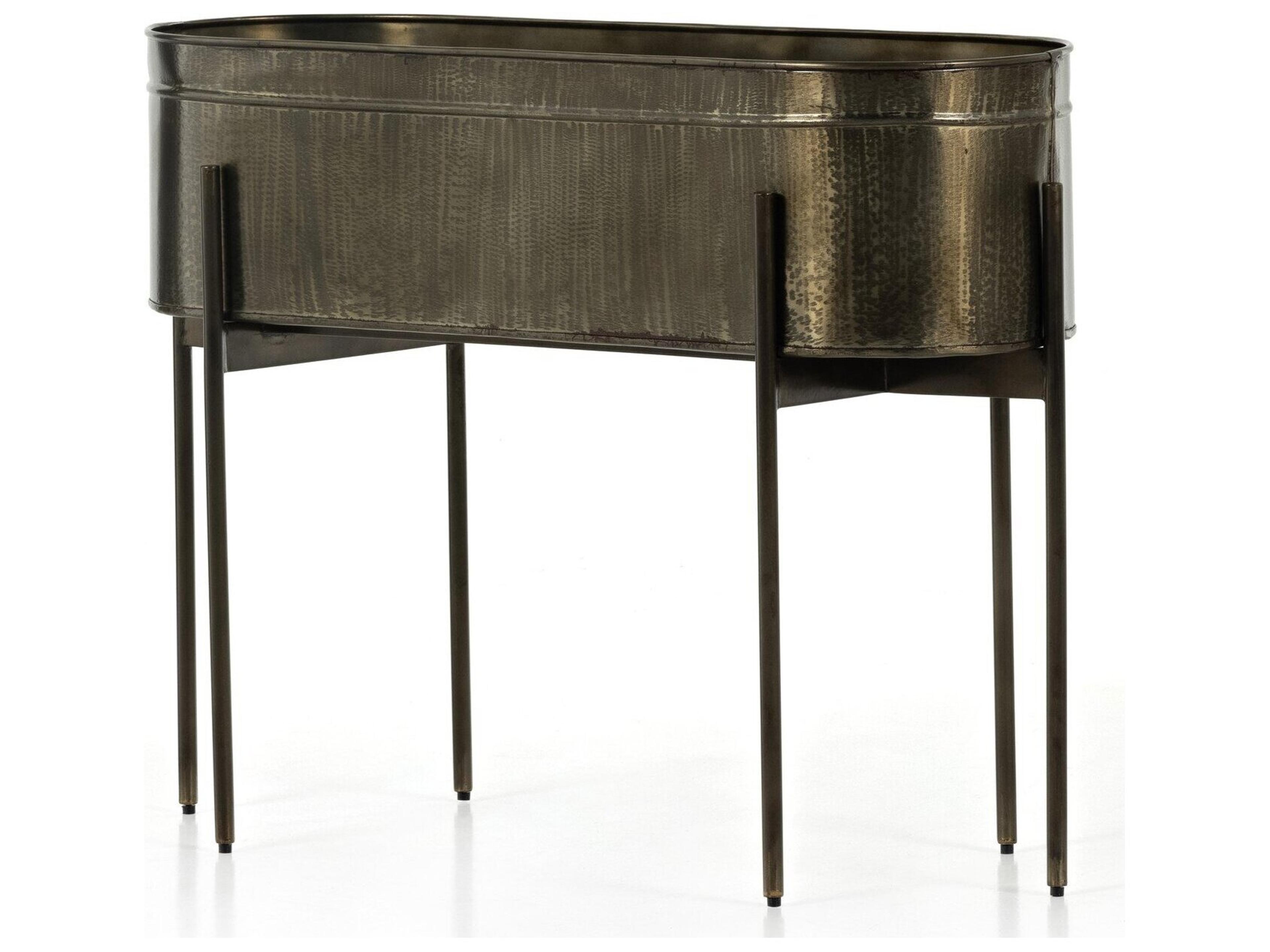 Four Hands Outdoor Marlow Weathered Brass Planter