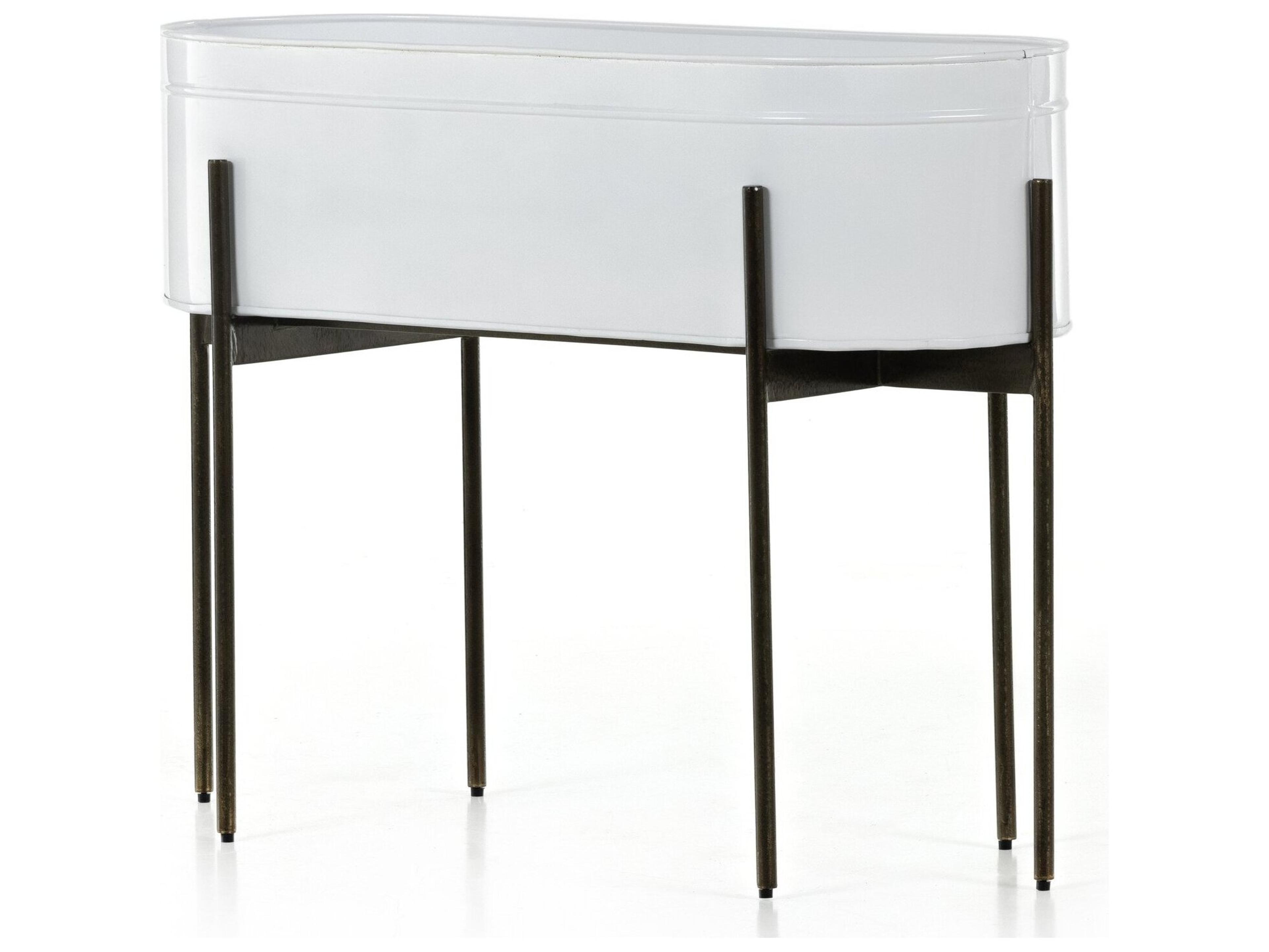 Four Hands Outdoor Marlow White High Gloss Planter