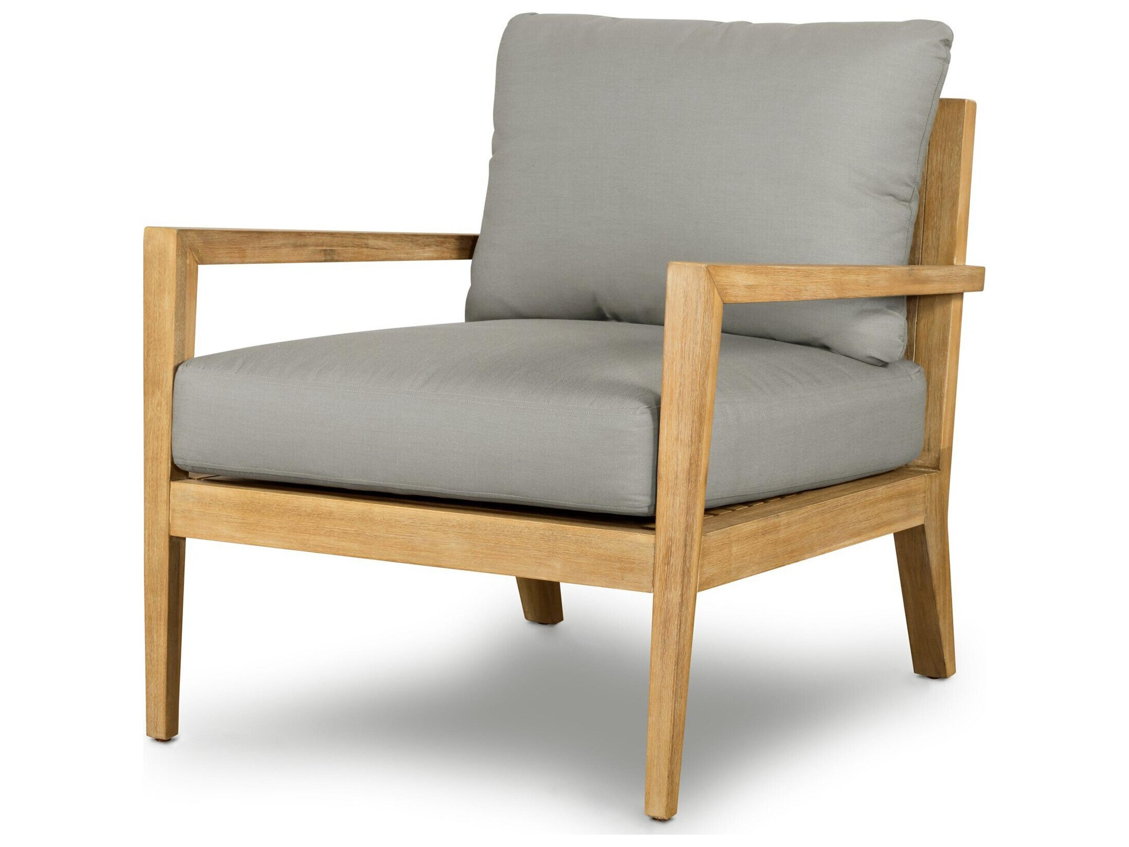 Four Hands Outdoor Belfast Royal Taupe / Natural Acacia Lounge Chair