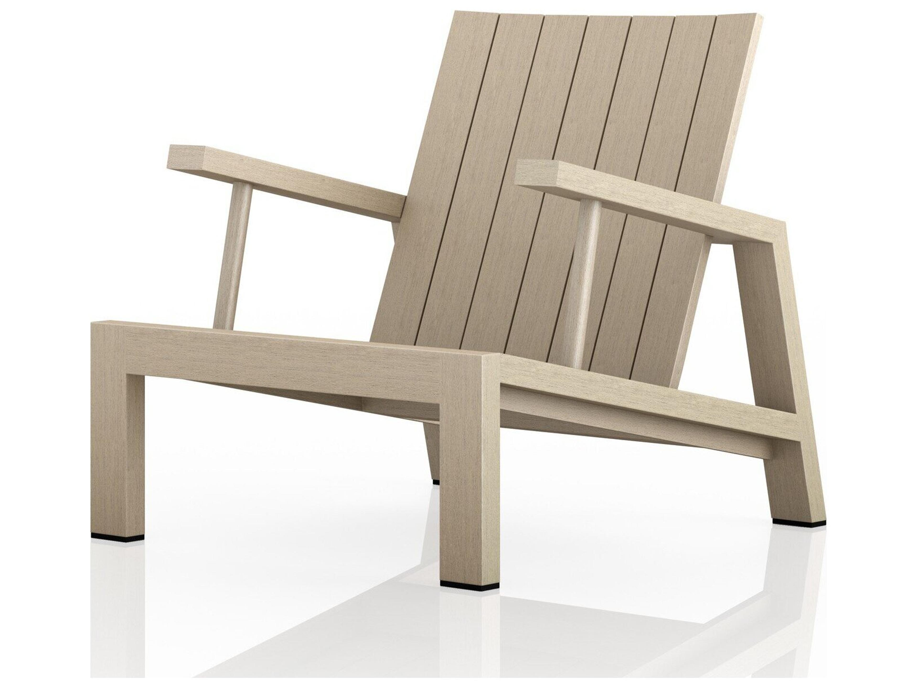 Four Hands Outdoor Solano Washed Brown Teak Lounge Chair