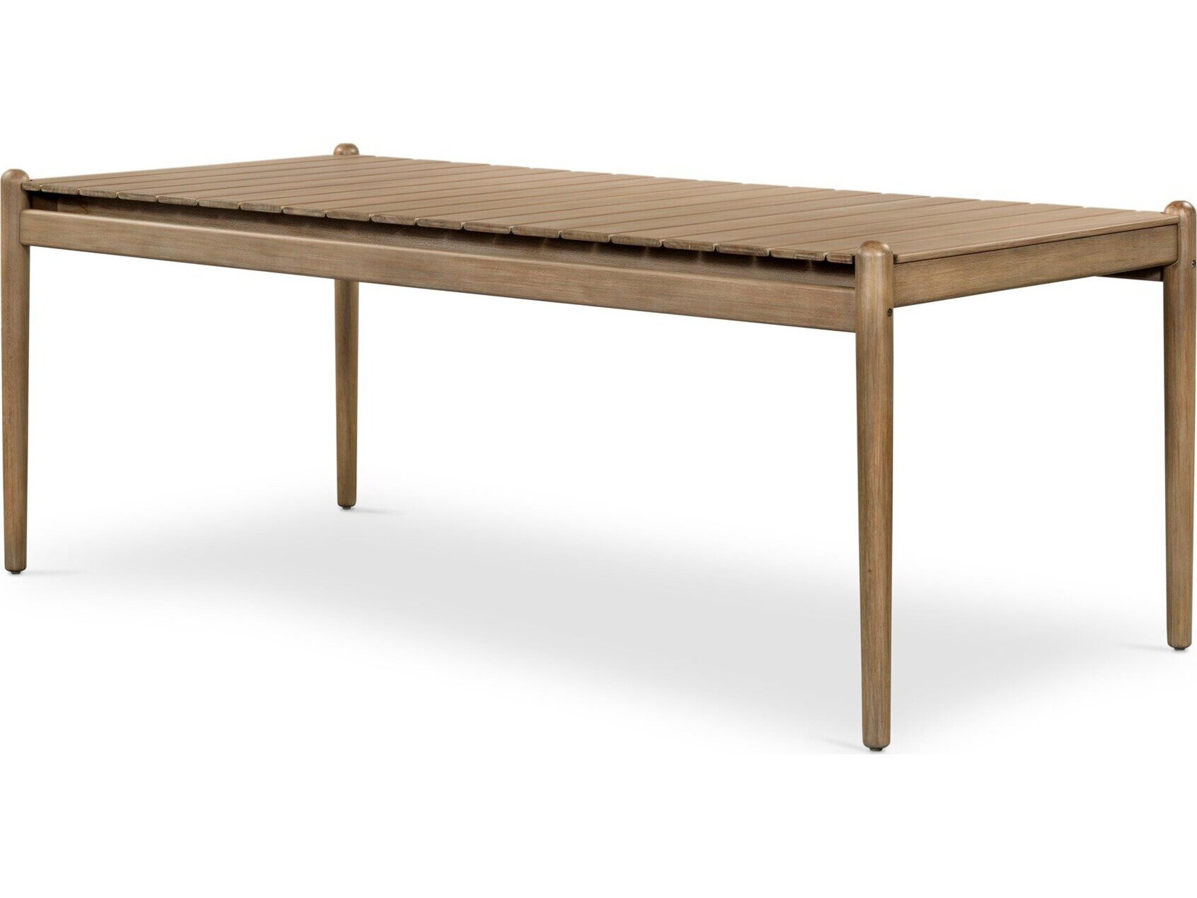Four Hands Outdoor Halsted Rosen Natural Wood 80.5" x 36.75" Rectangular Dining Table