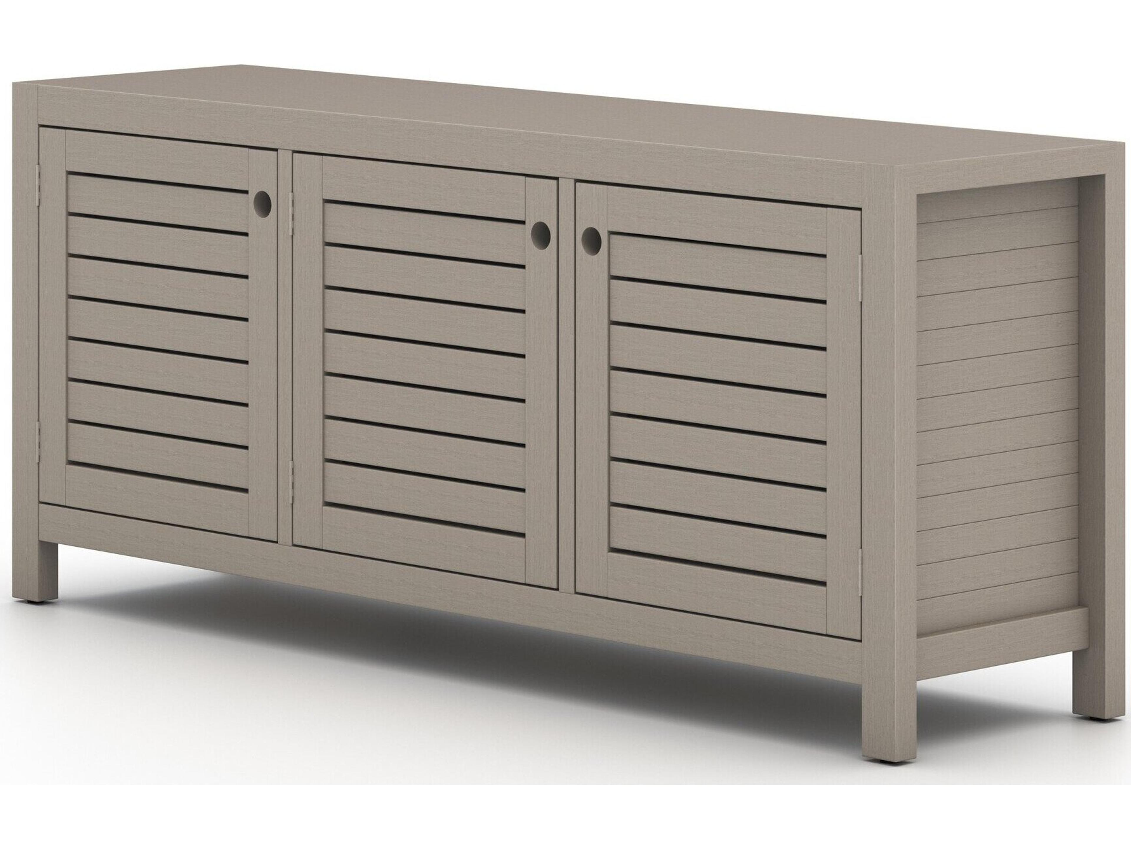 Four Hands Outdoor Solano Weathered Grey Teak Rectangular Sideboard