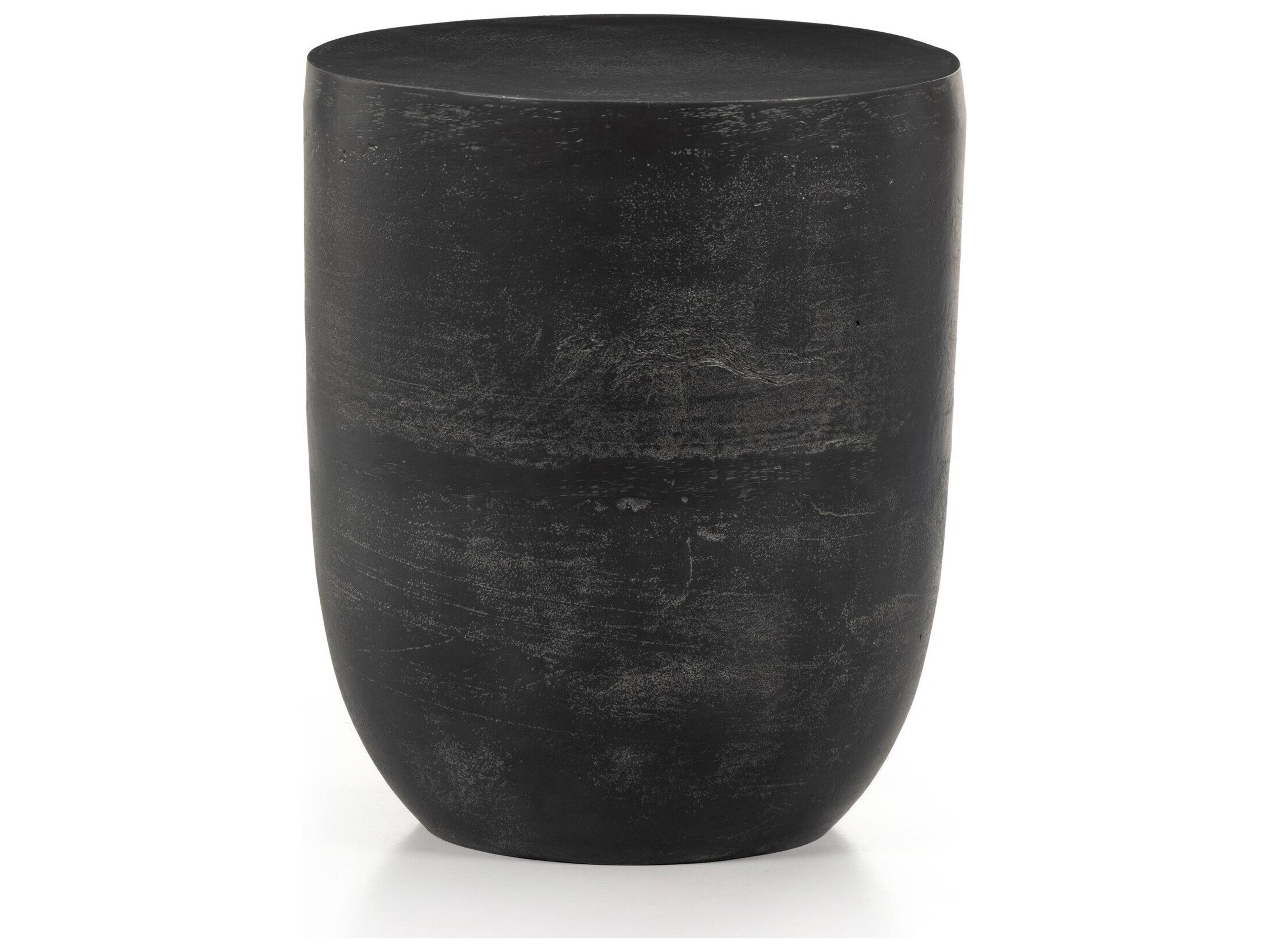 Four Hands Outdoor Marlow Aged Grey Aluminum Round End Table