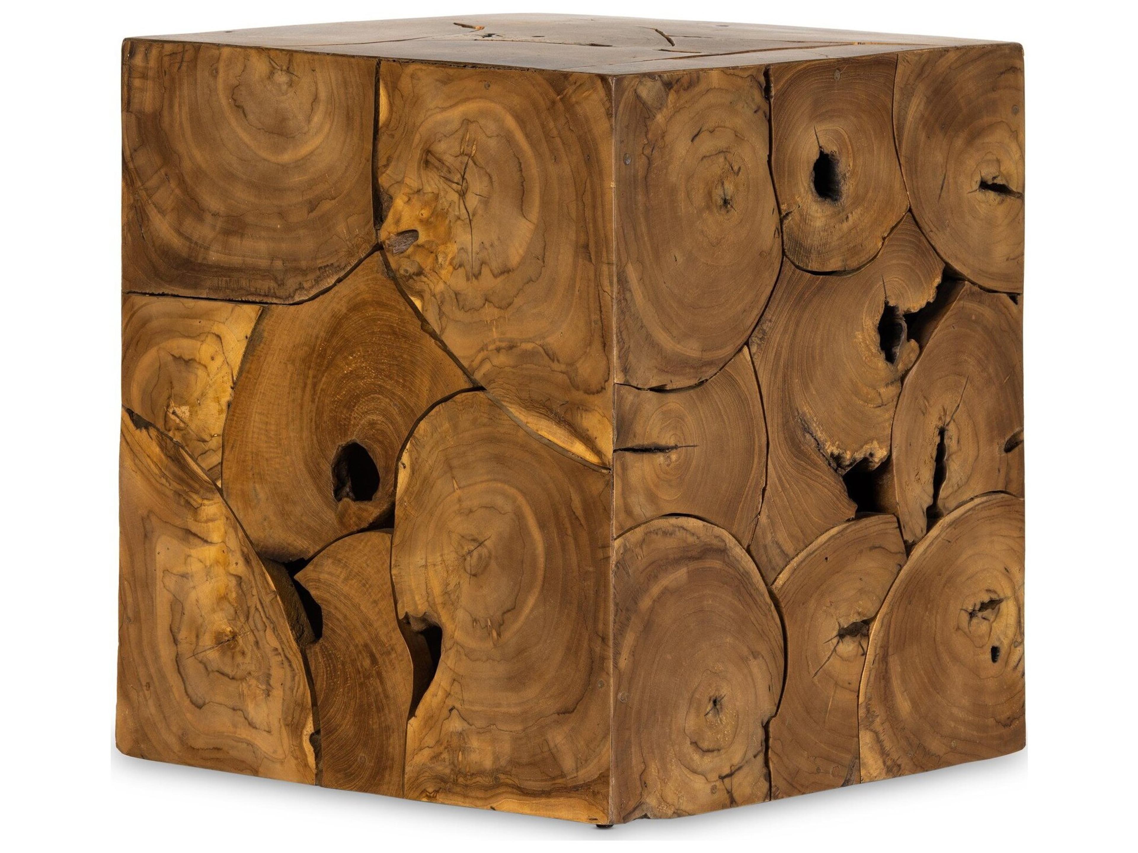 Four Hands Outdoor Providence Teak Root Square End Table