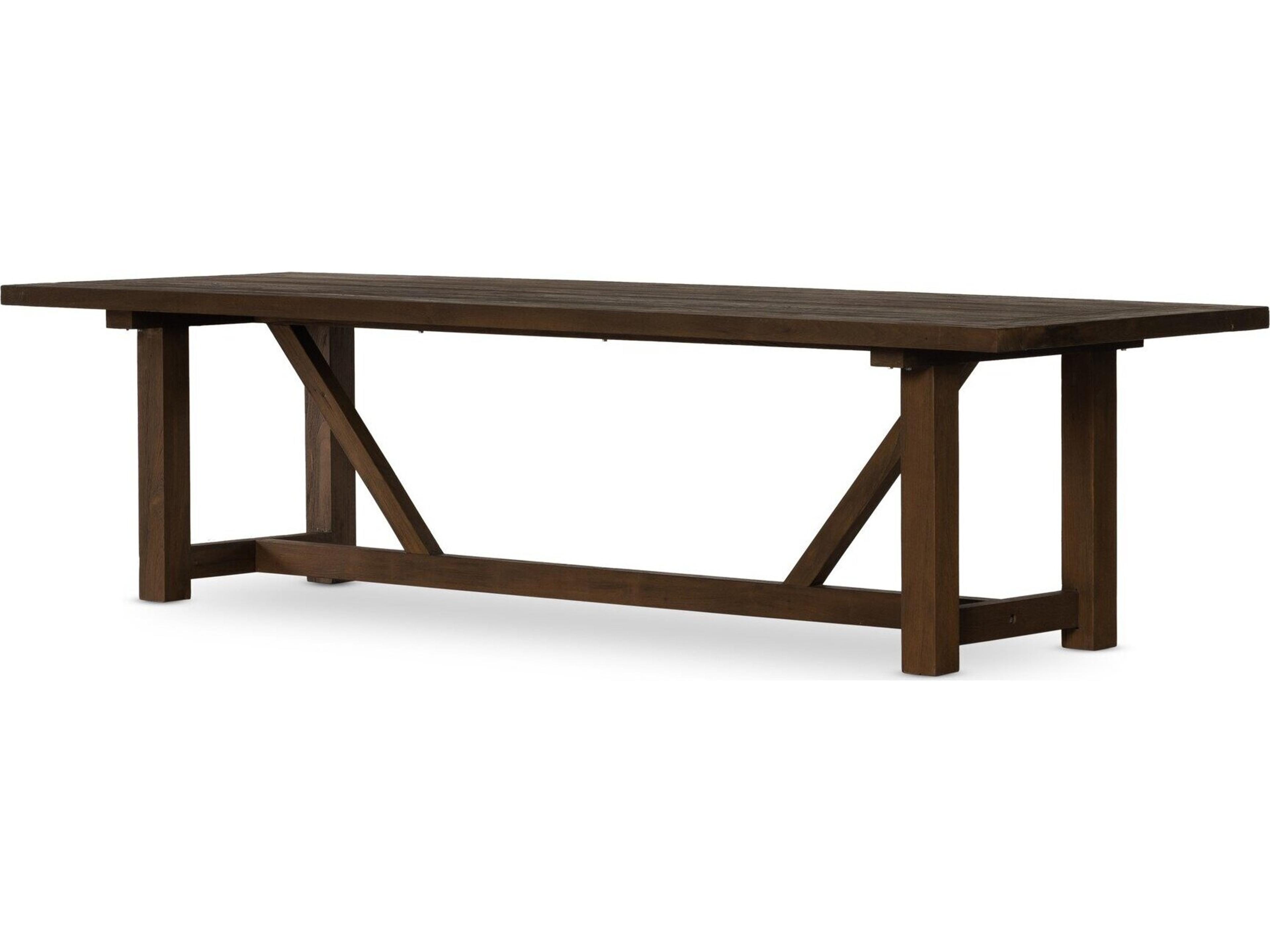 Four Hands Outdoor Providence Heritage Brown Rectangular Dining Table