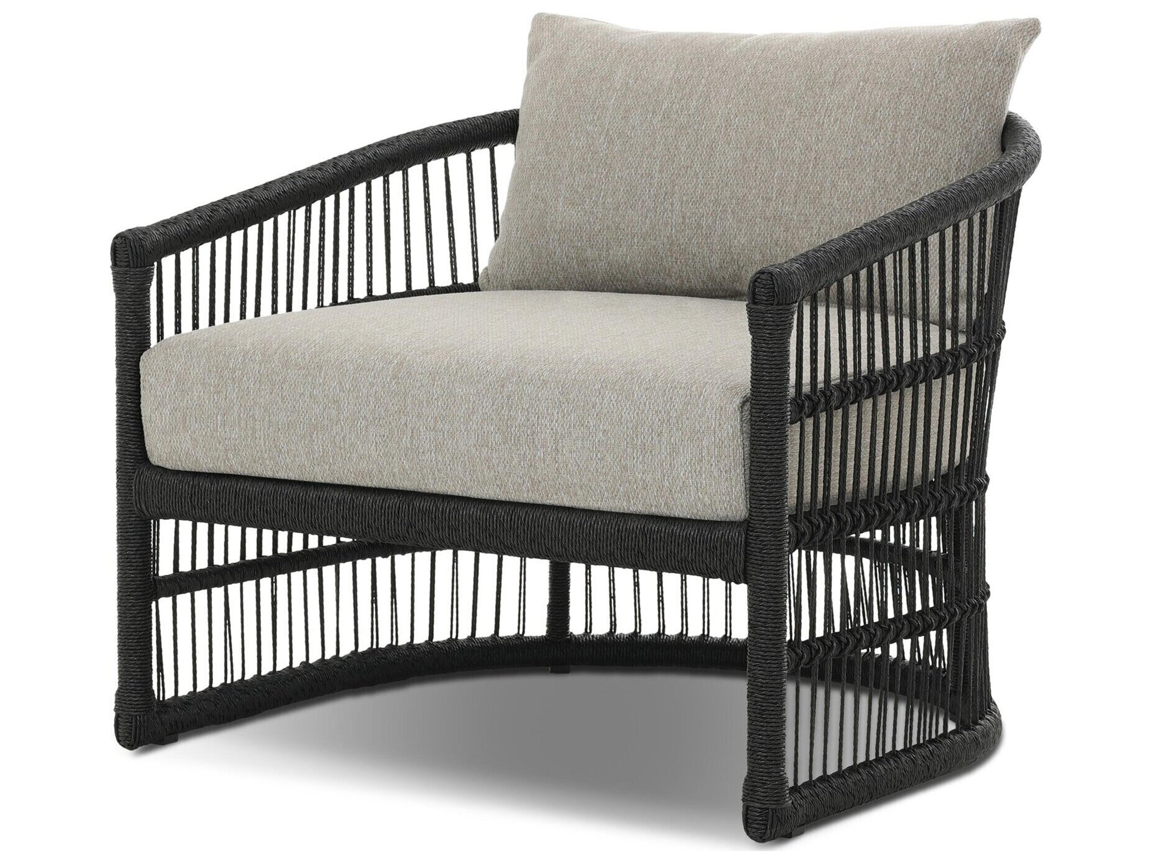 Solano Concha Fog Wicker Cushion Lounge Chair