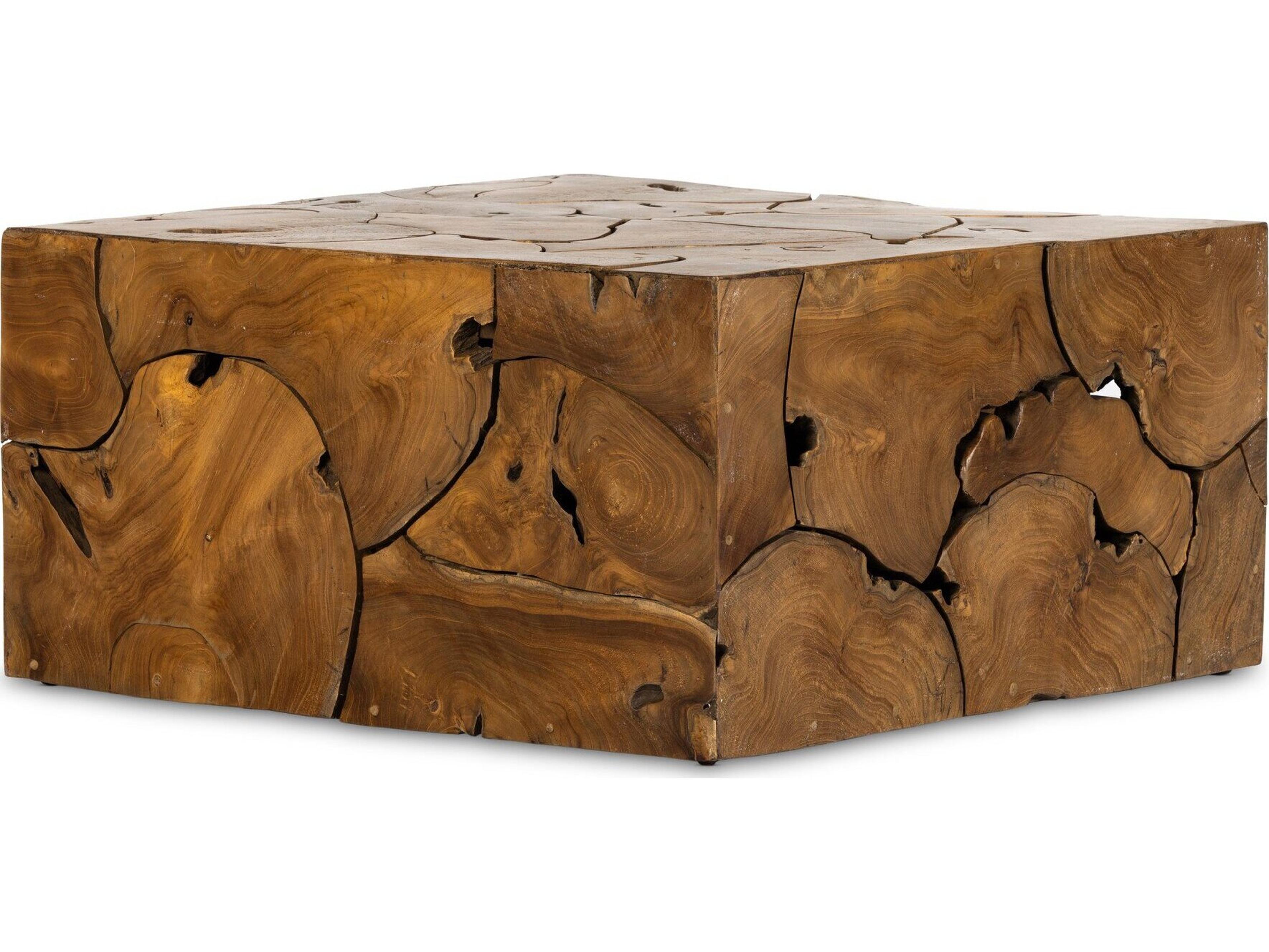 Four Hands Outdoor Providence Teak Root Square Coffee Table