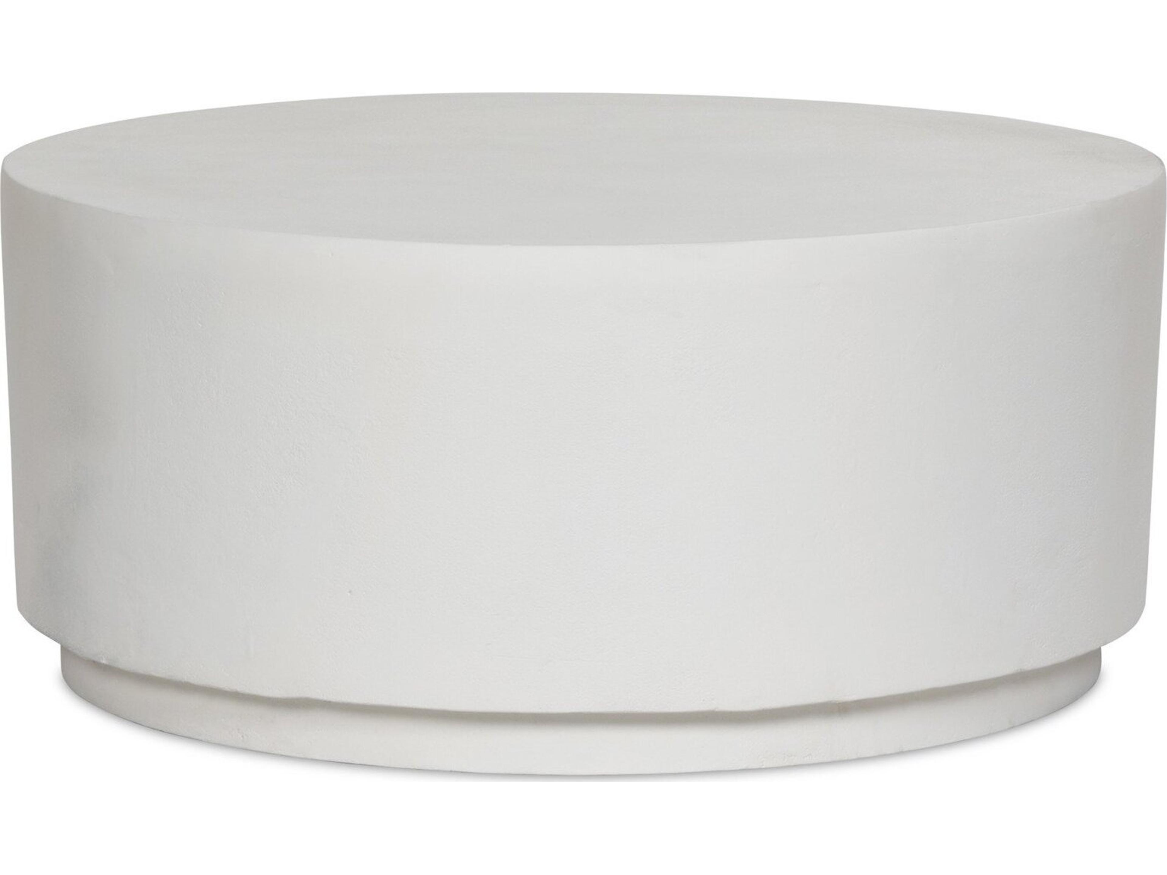 Four Hands Outdoor Marlow Javi Matte White Aluminum 35.5" Round Coffee Table