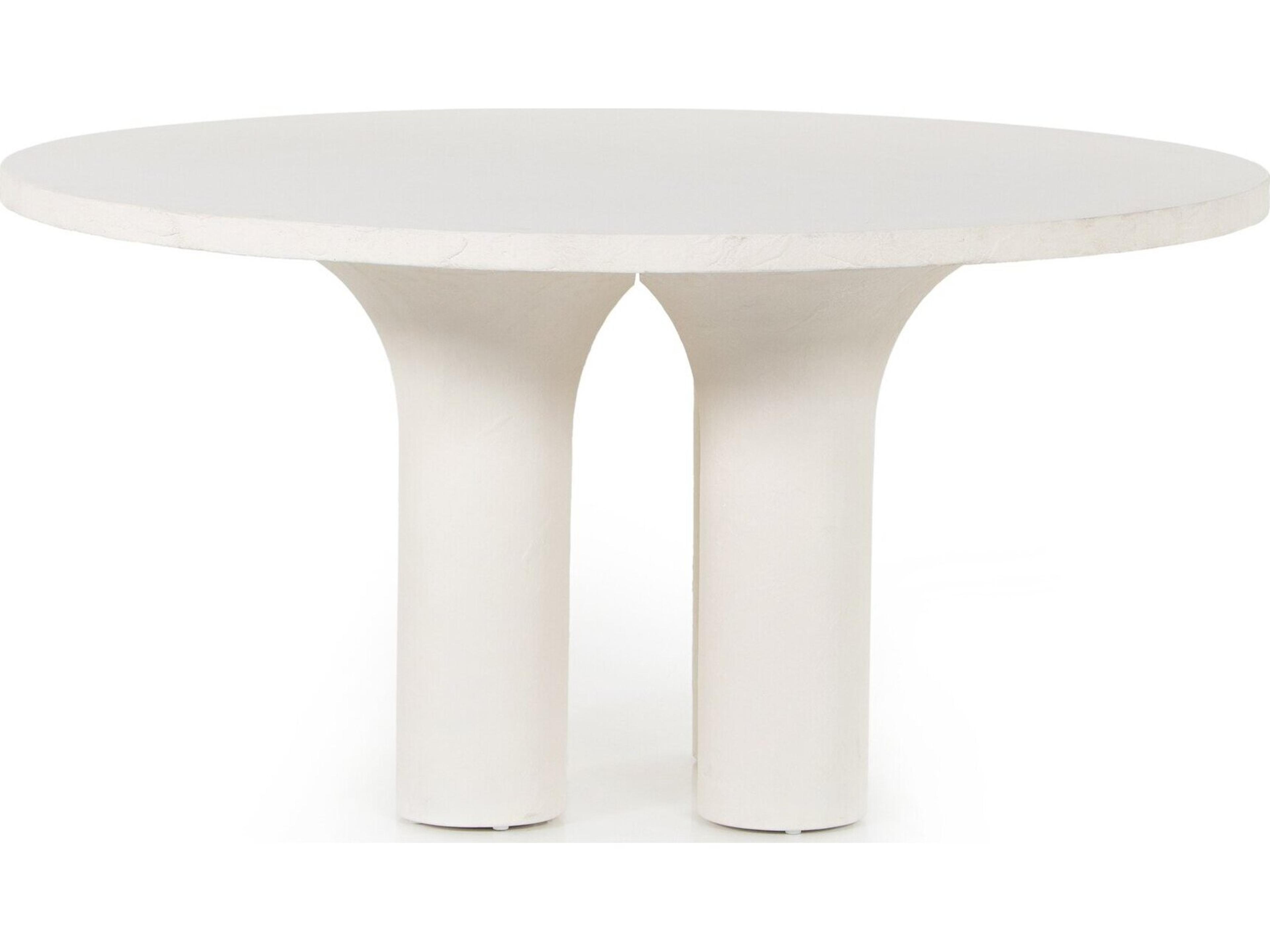Four Hands Outdoor Constantine White Concrete Round Dining Table