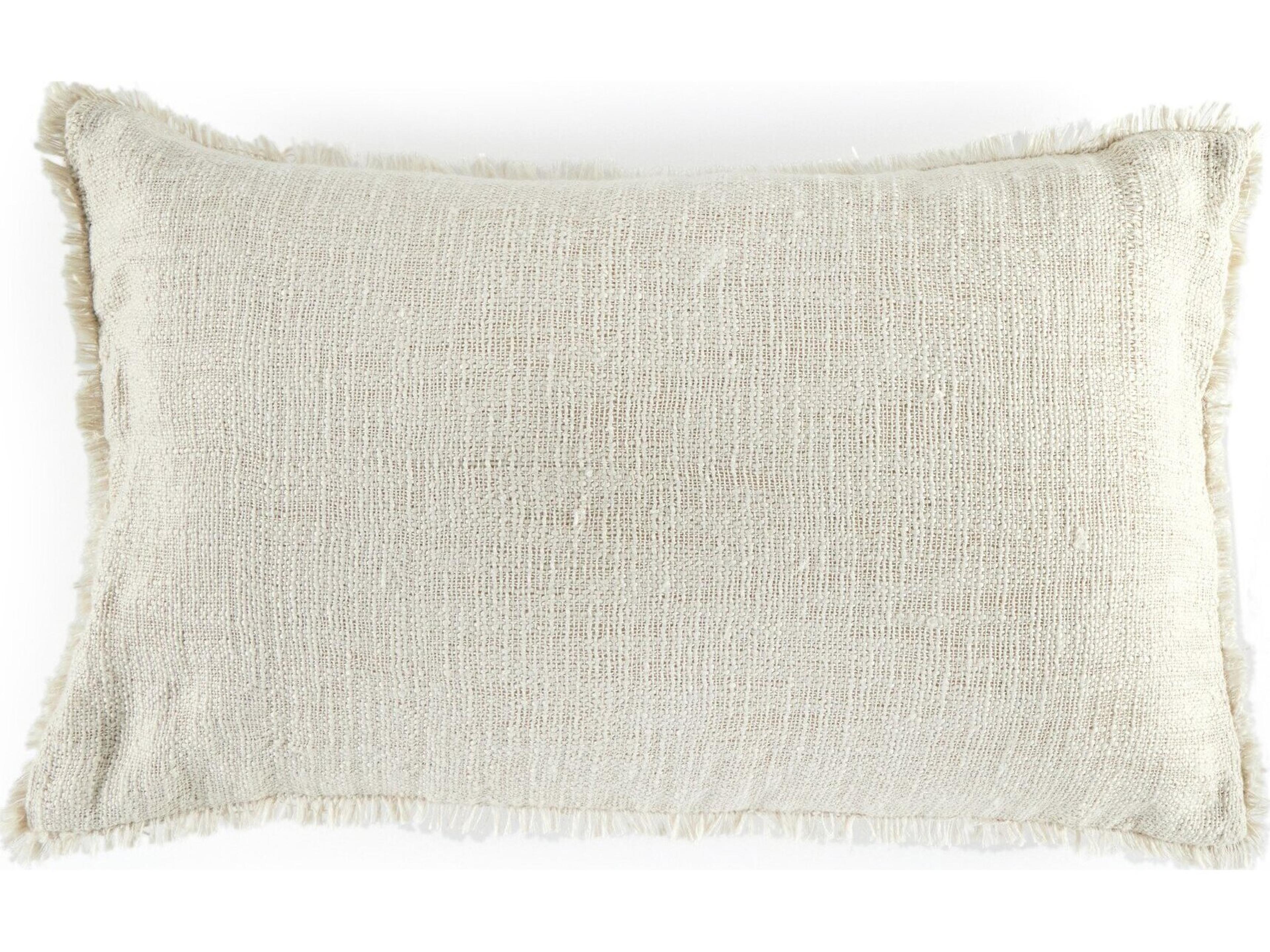 Four Hands Outdoor Willow Natural Cream Pillow