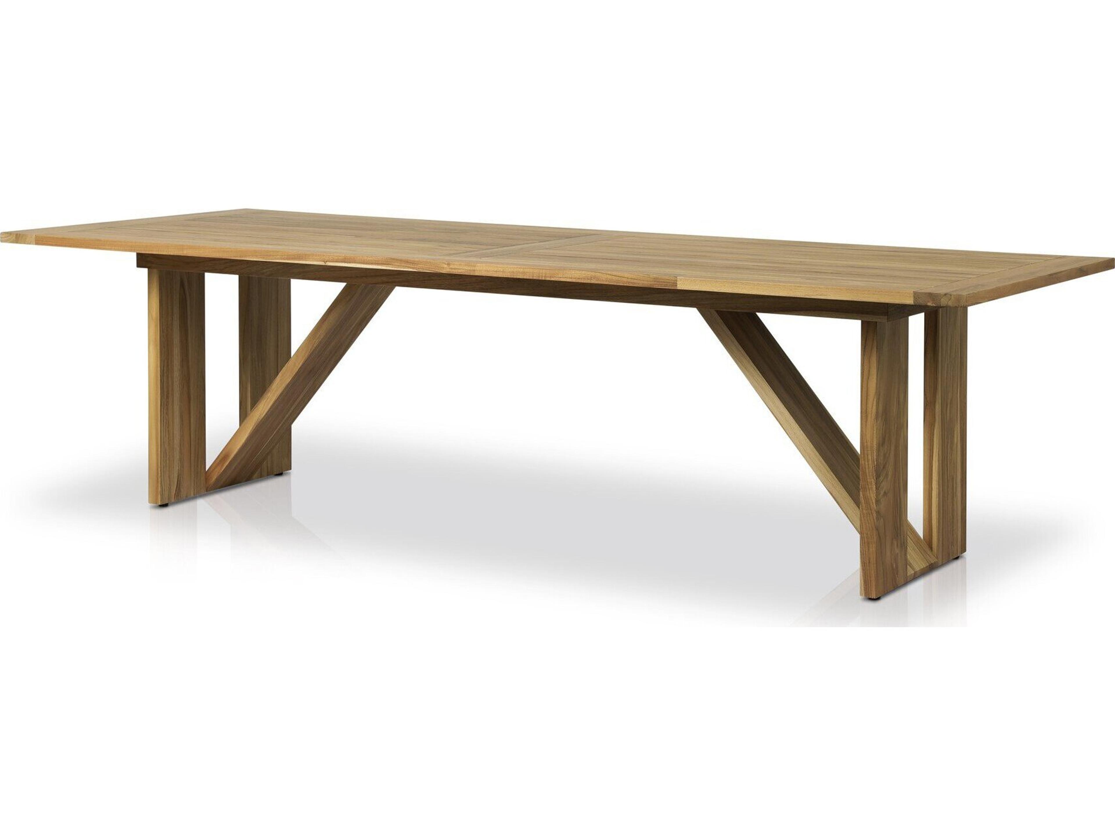 Four Hands Outdoor Duvall Enders Teak 107.75" x 42" Rectangular Dining Table