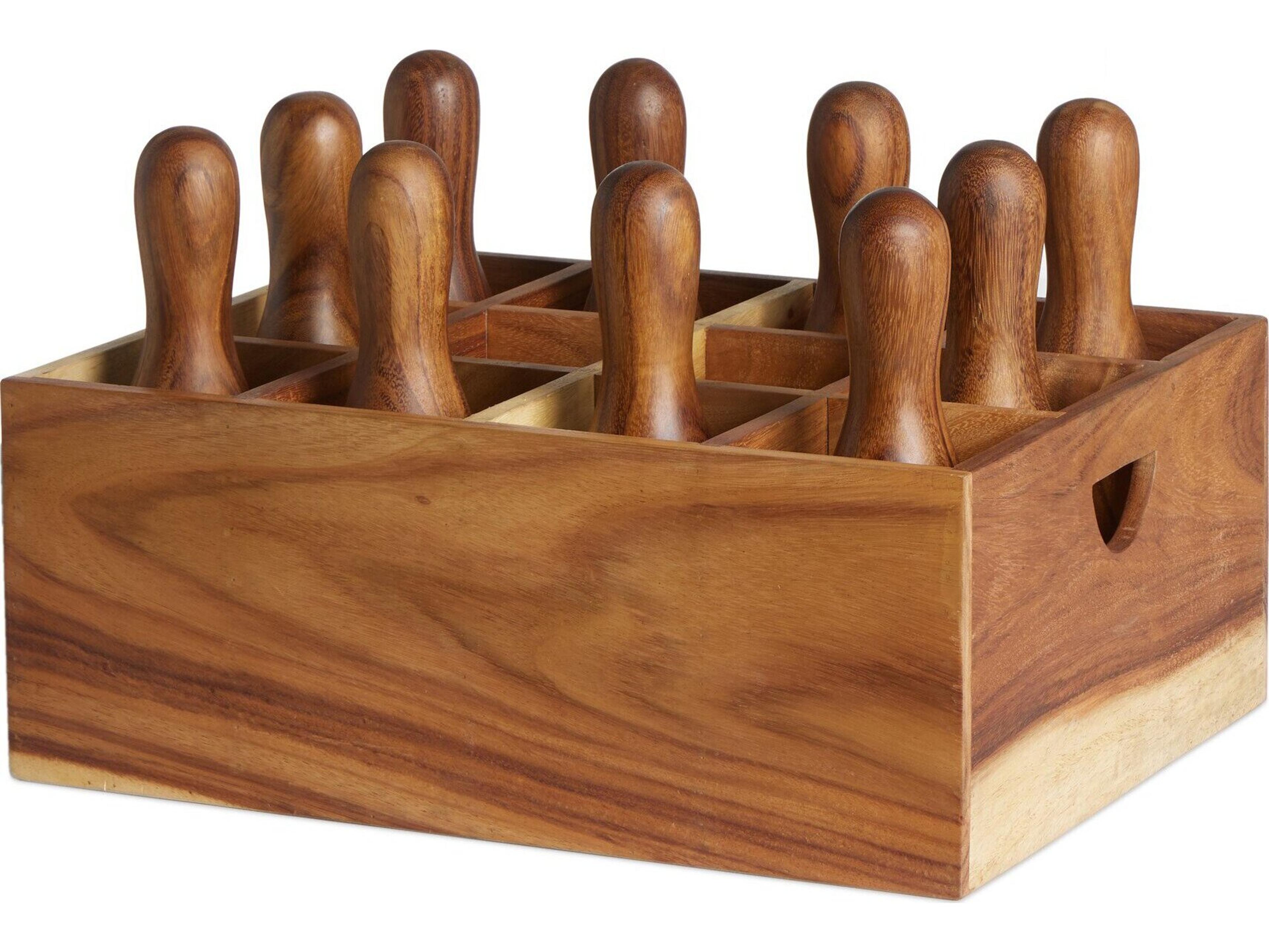 Four Hands Outdoor Wesson Golden Guanacaste Bowling Set