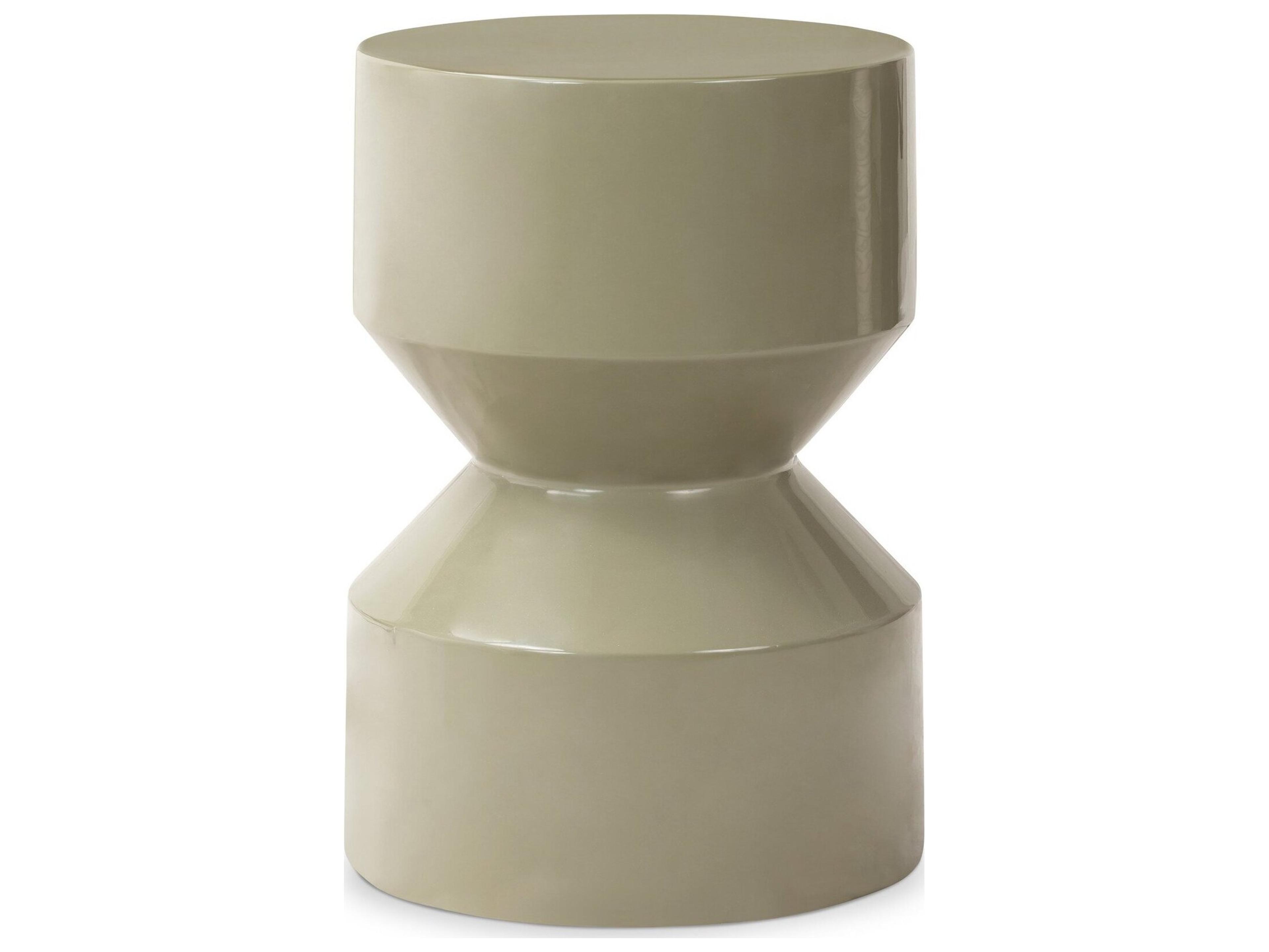 Four Hands Outdoor Chandler Moss Lacquered Concrete Round End Table