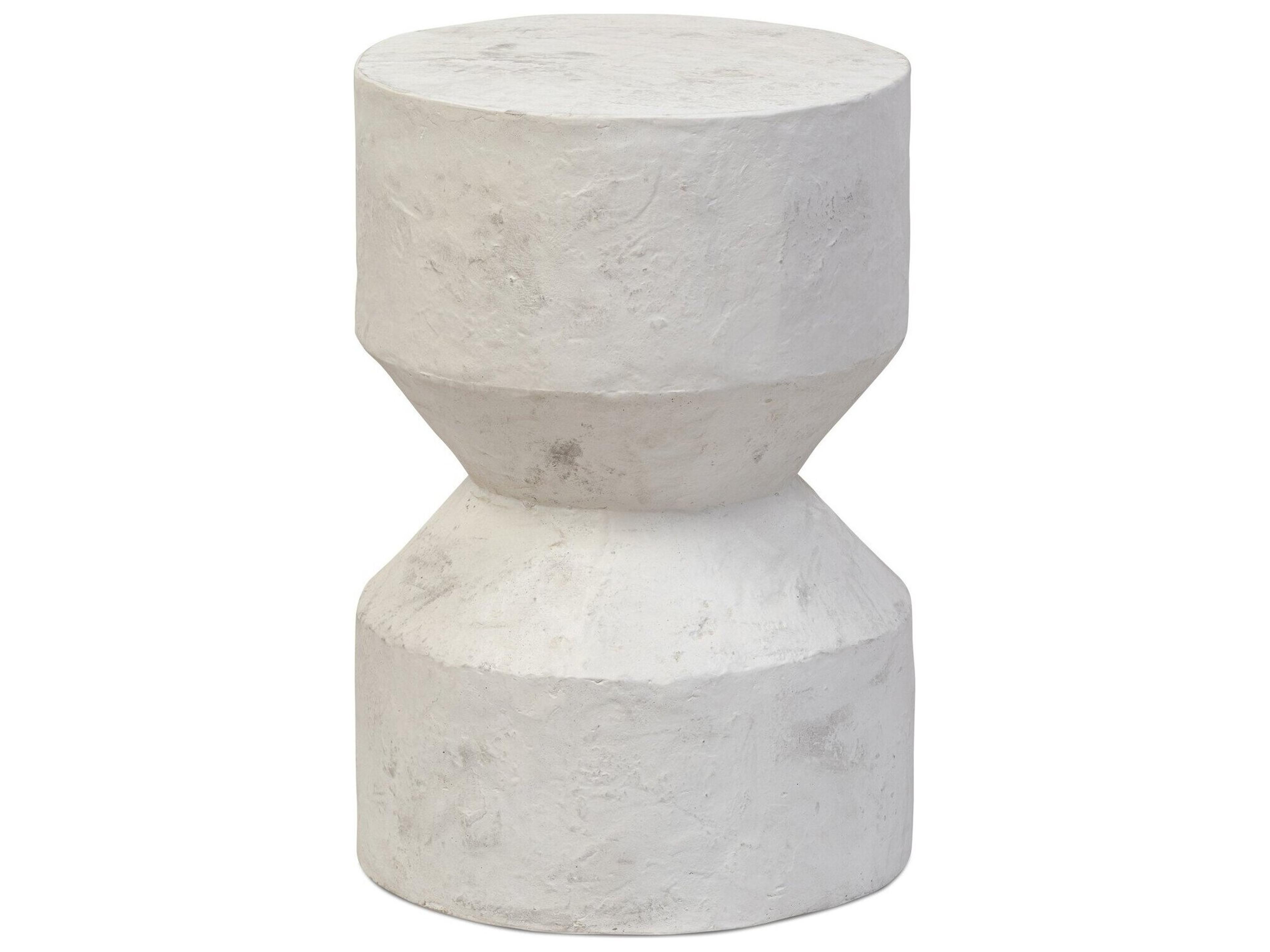 Four Hands Outdoor Chandler Textured Lunar Concrete Round End Table