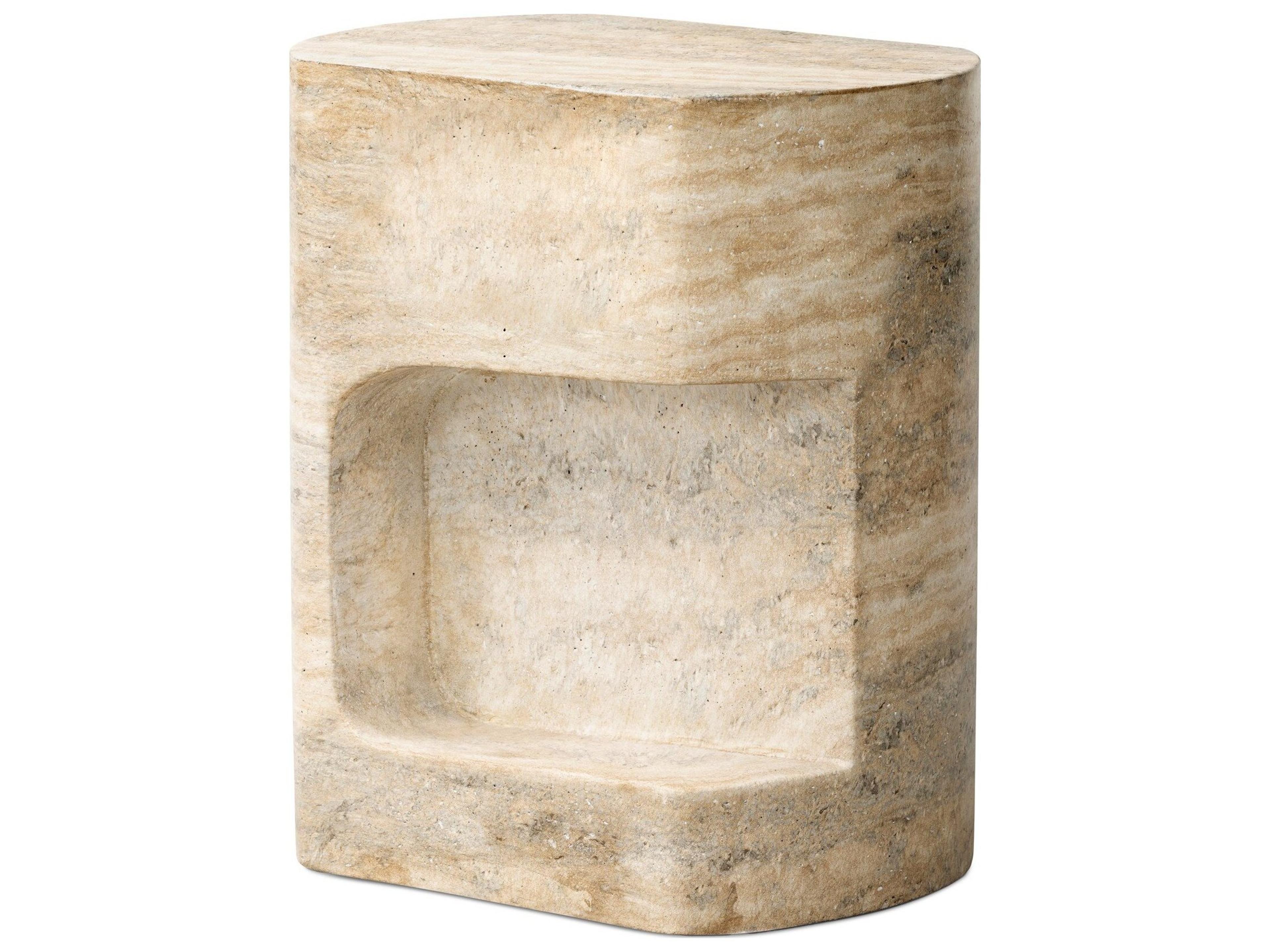 Four Hands Outdoor Chandler Textured Sandy Grey Concrete Square End Table