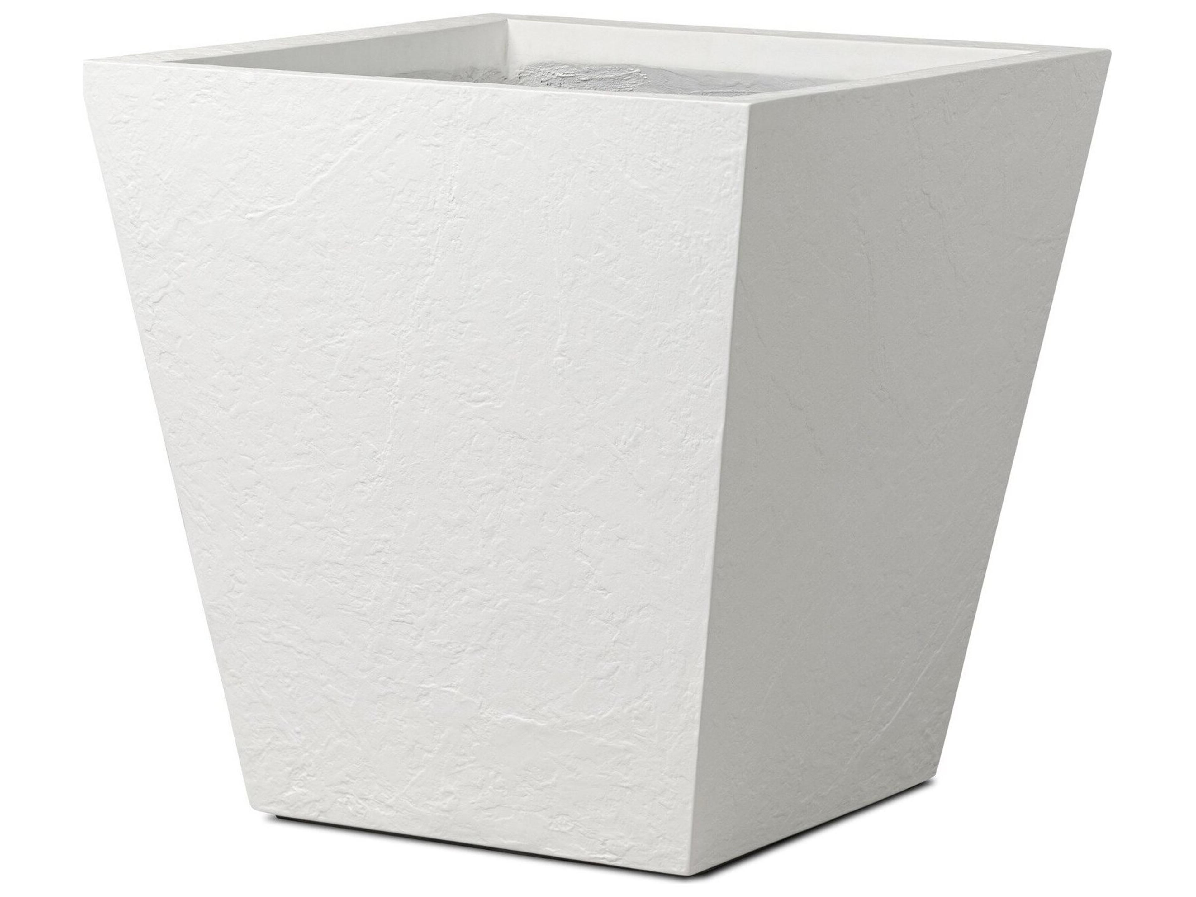 Four Hands Outdoor Thayer Textured White Concrete Planter