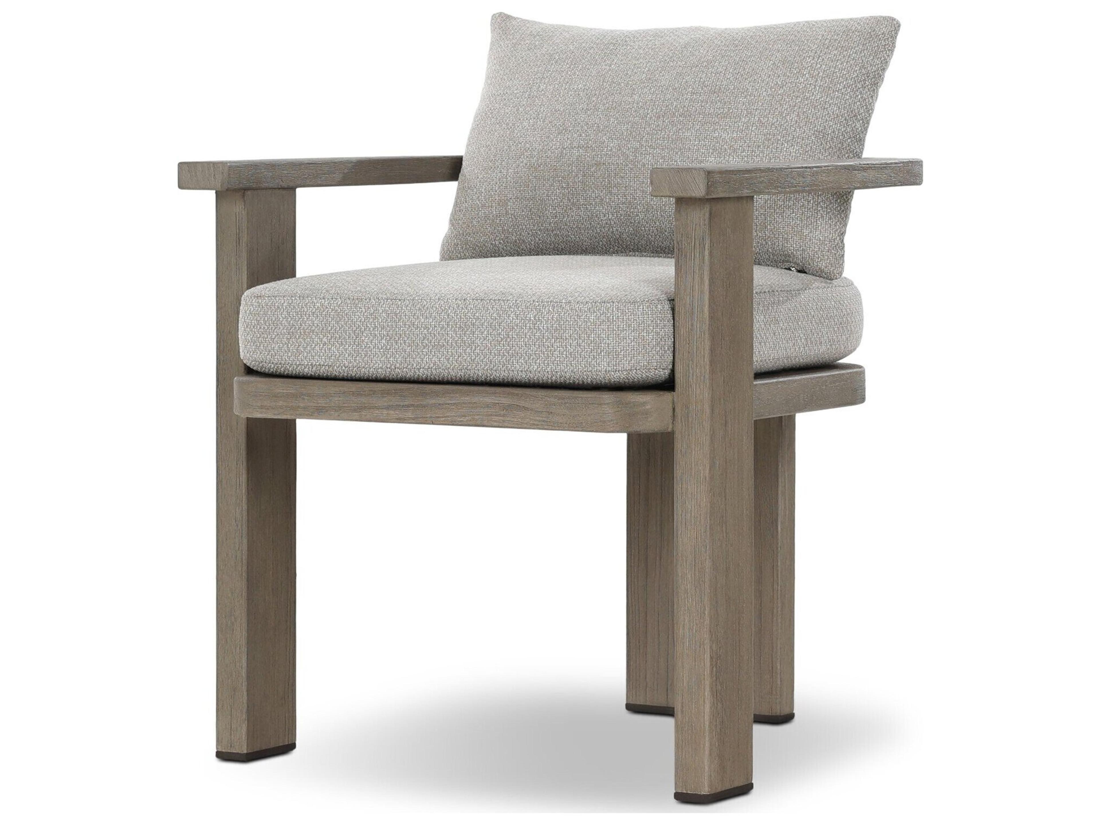 Four Hands Outdoor Solano Hayes Fog Teak Cushion Dining Chair