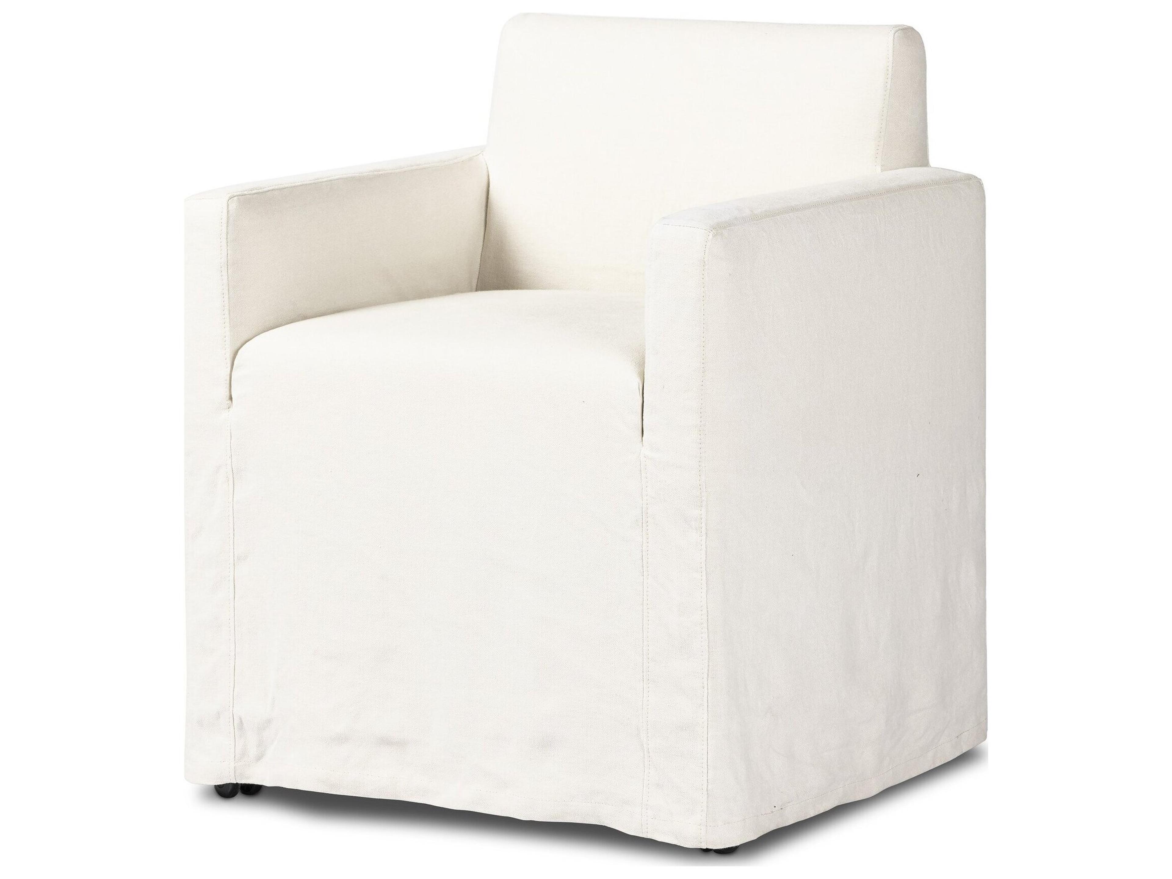Four Hands Outdoor Westgate Ostend Hemp Bombay Flax Slipcover Dining Arm Chair
