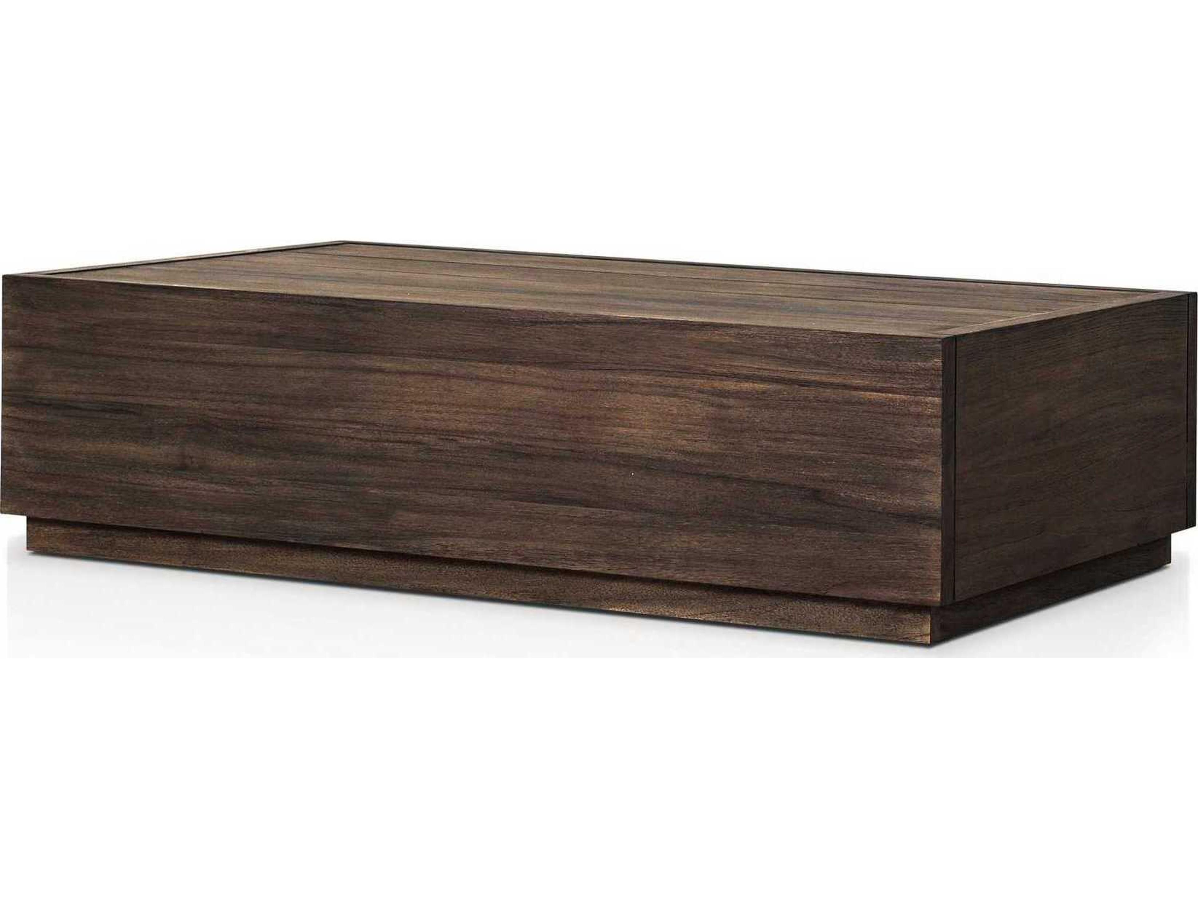 Luxecor Globetrotter Outdoor Messo Stained Saddle Brown Teak Round Coffee Table