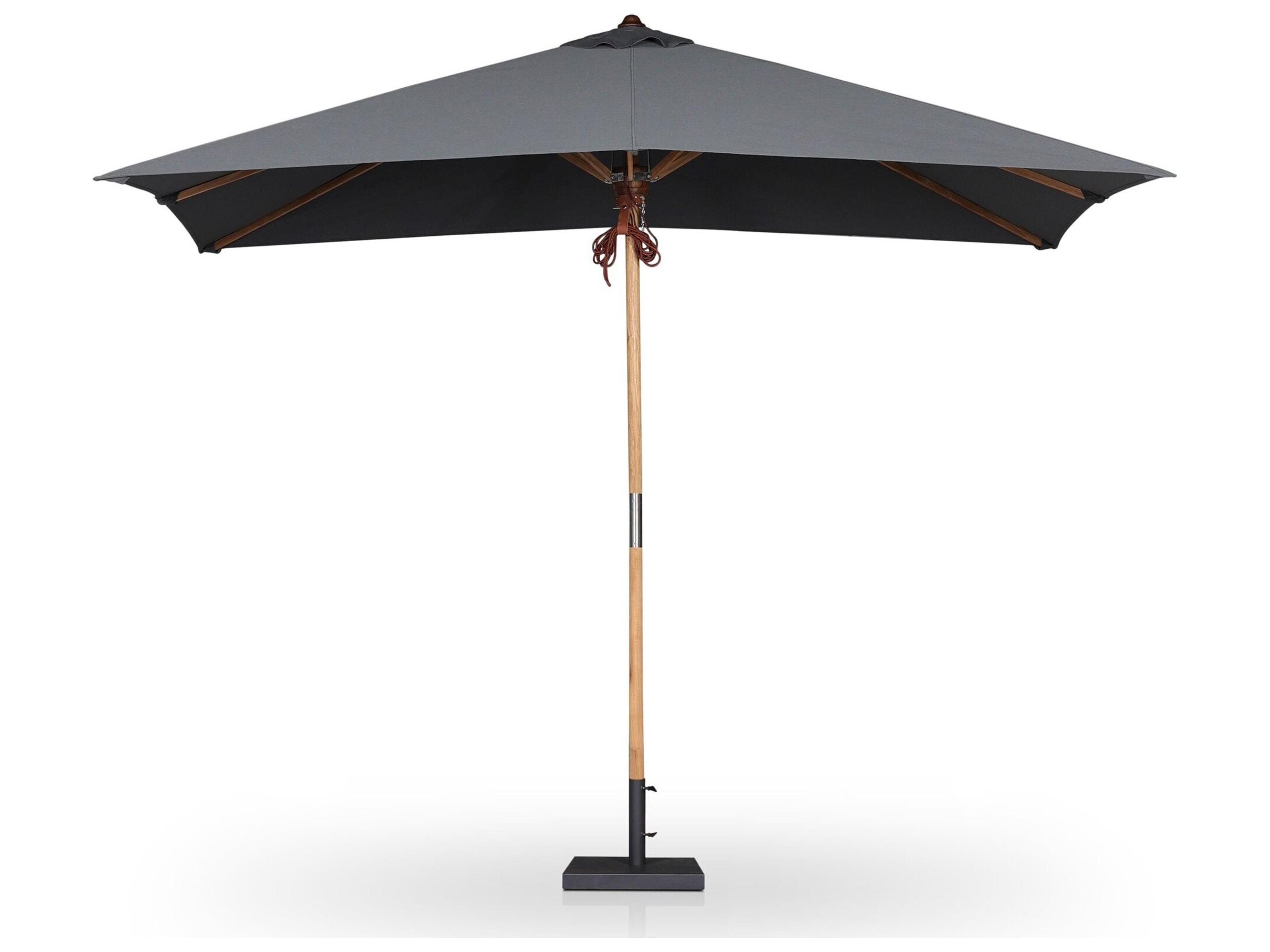 Four Hands Outdoor Garwood Baska Arashi Graphite Fine Sanded Teak Umbrella