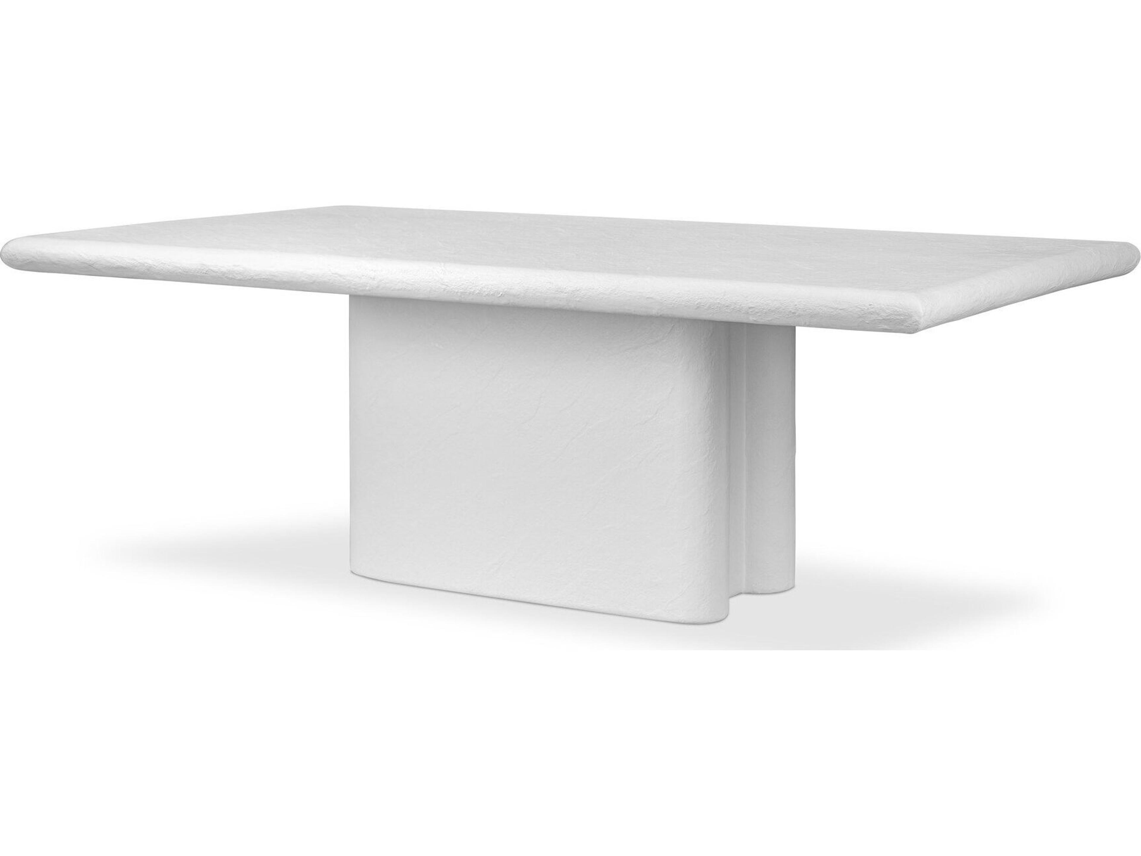 Four Hands Outdoor Constantine Plaster Molded Concrete Rectangular Dining Table