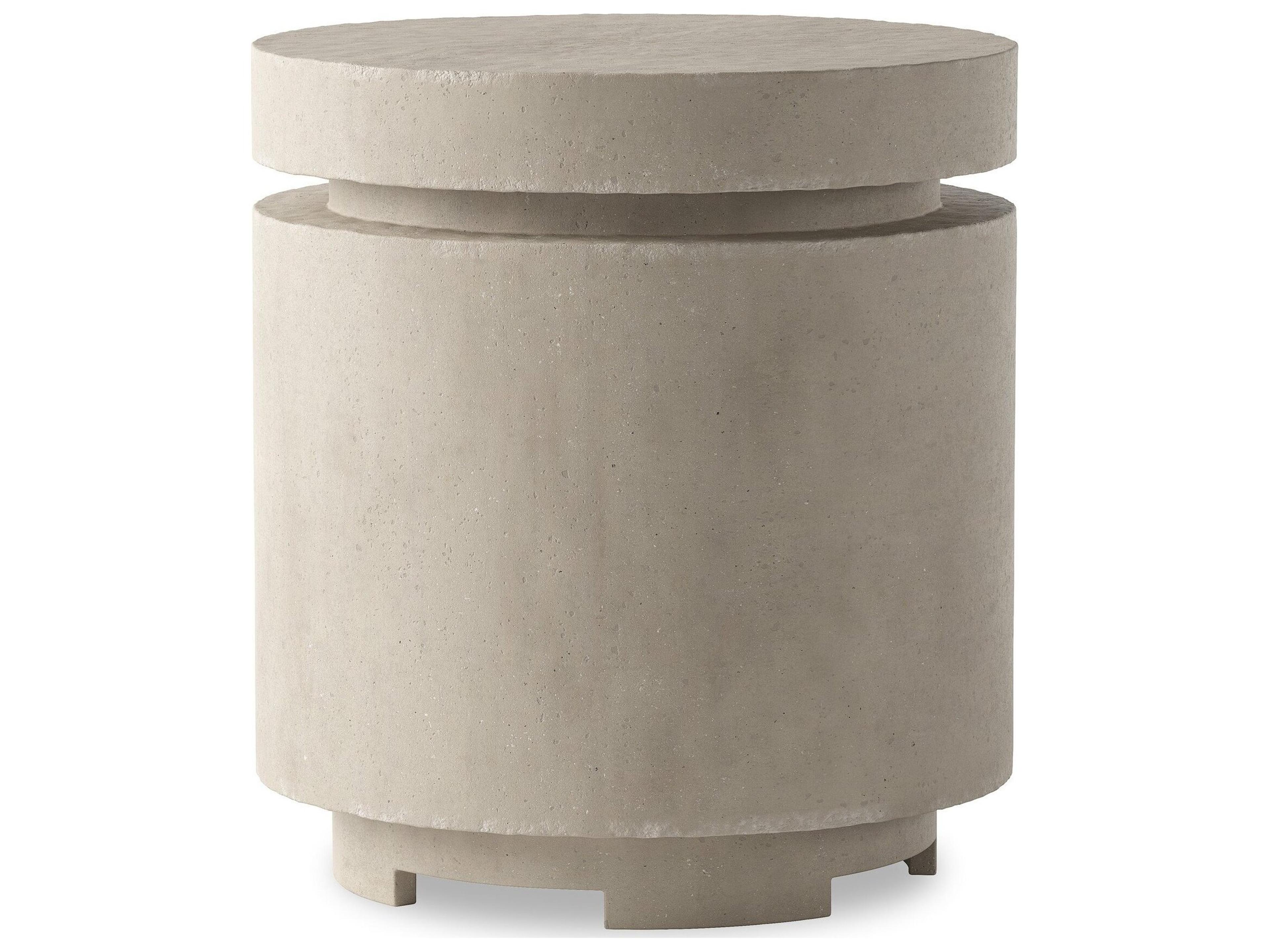 Falco Higgins Natural Concrete Round End Table