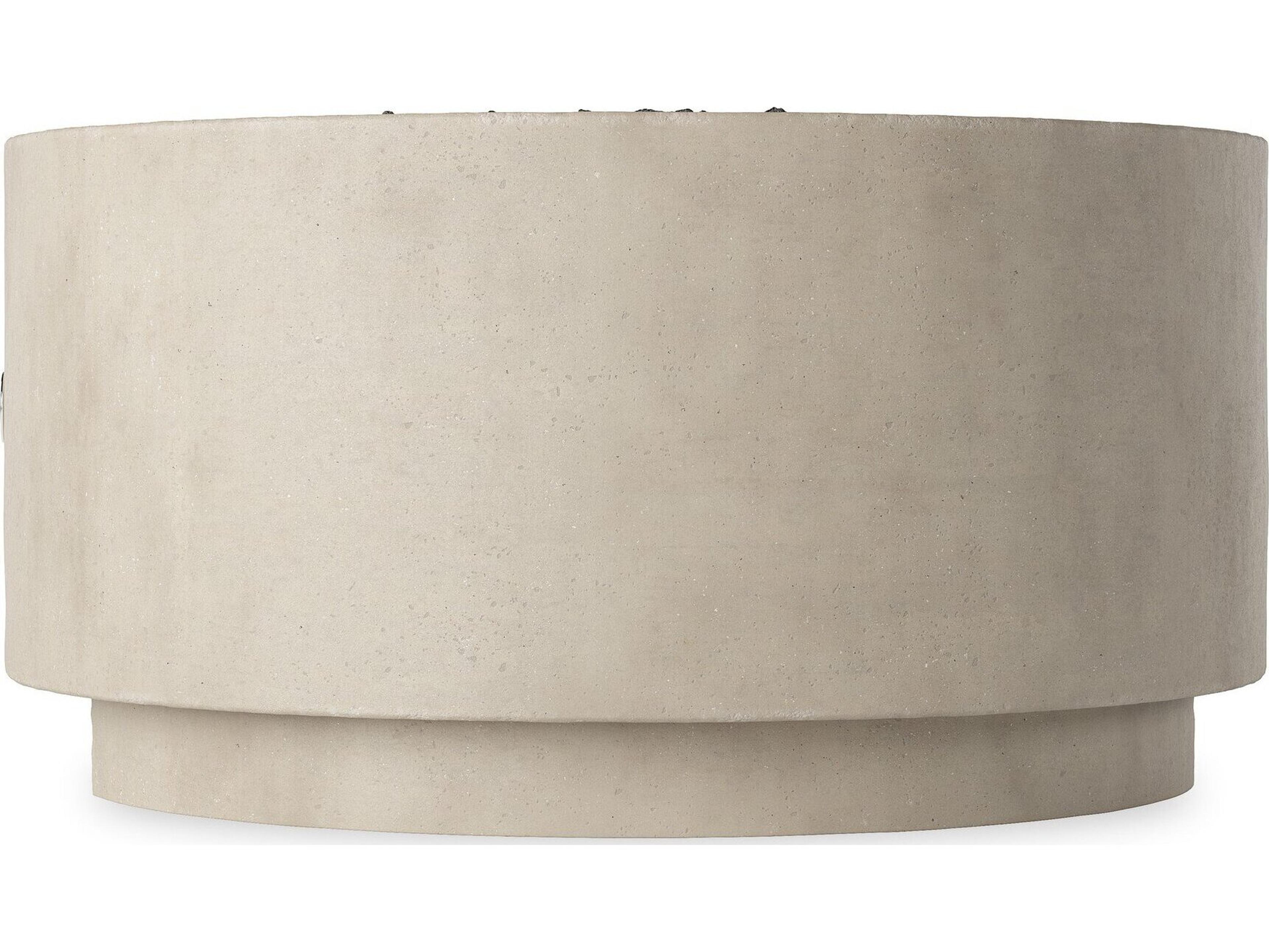 Four Hands Outdoor Falco Damian Natural Concrete 35.5" Round Fire Pit Table