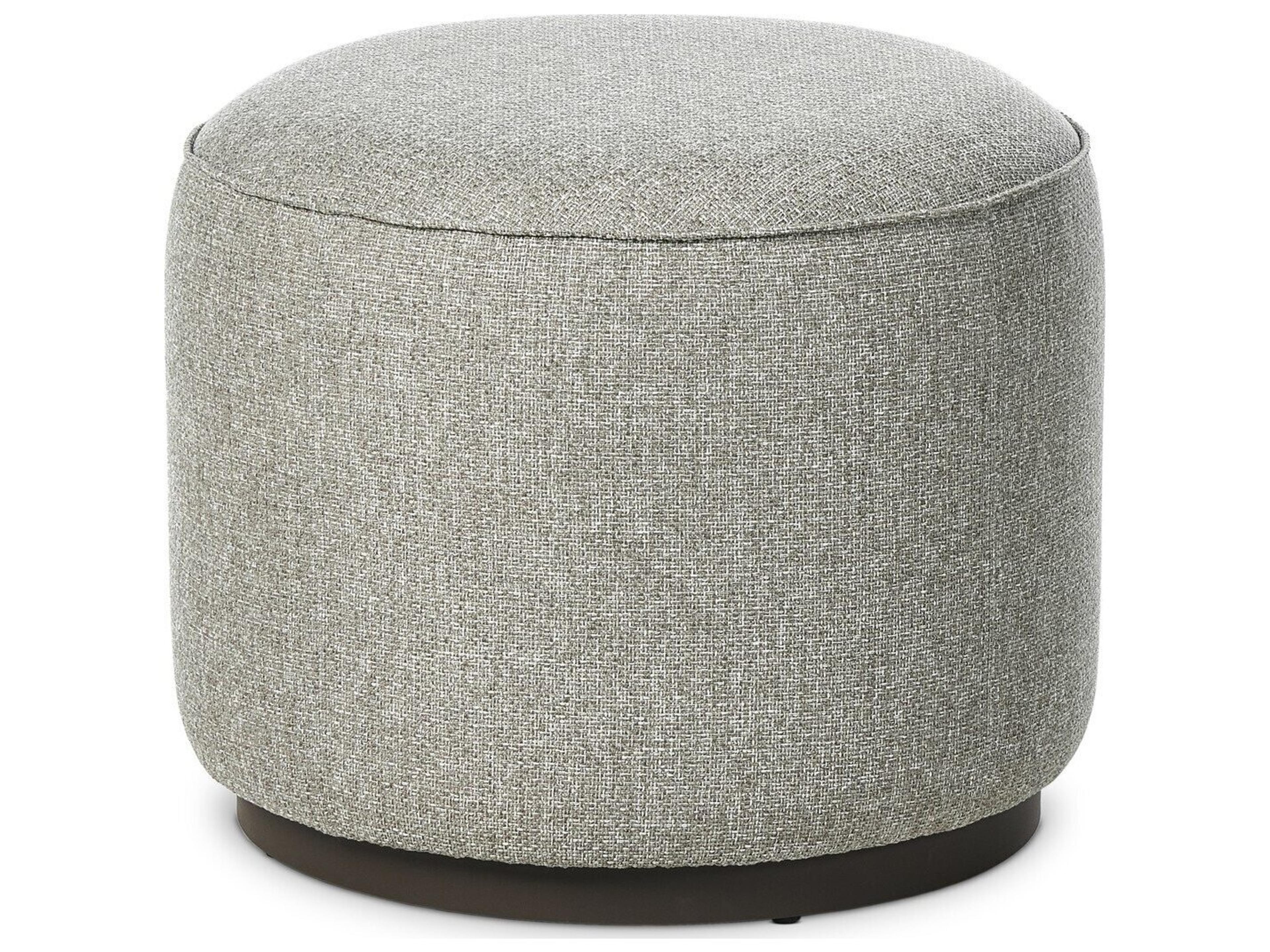 Four Hands Outdoor Garwood Sinclair Teak Cushion Ottoman in Hayes Smoke