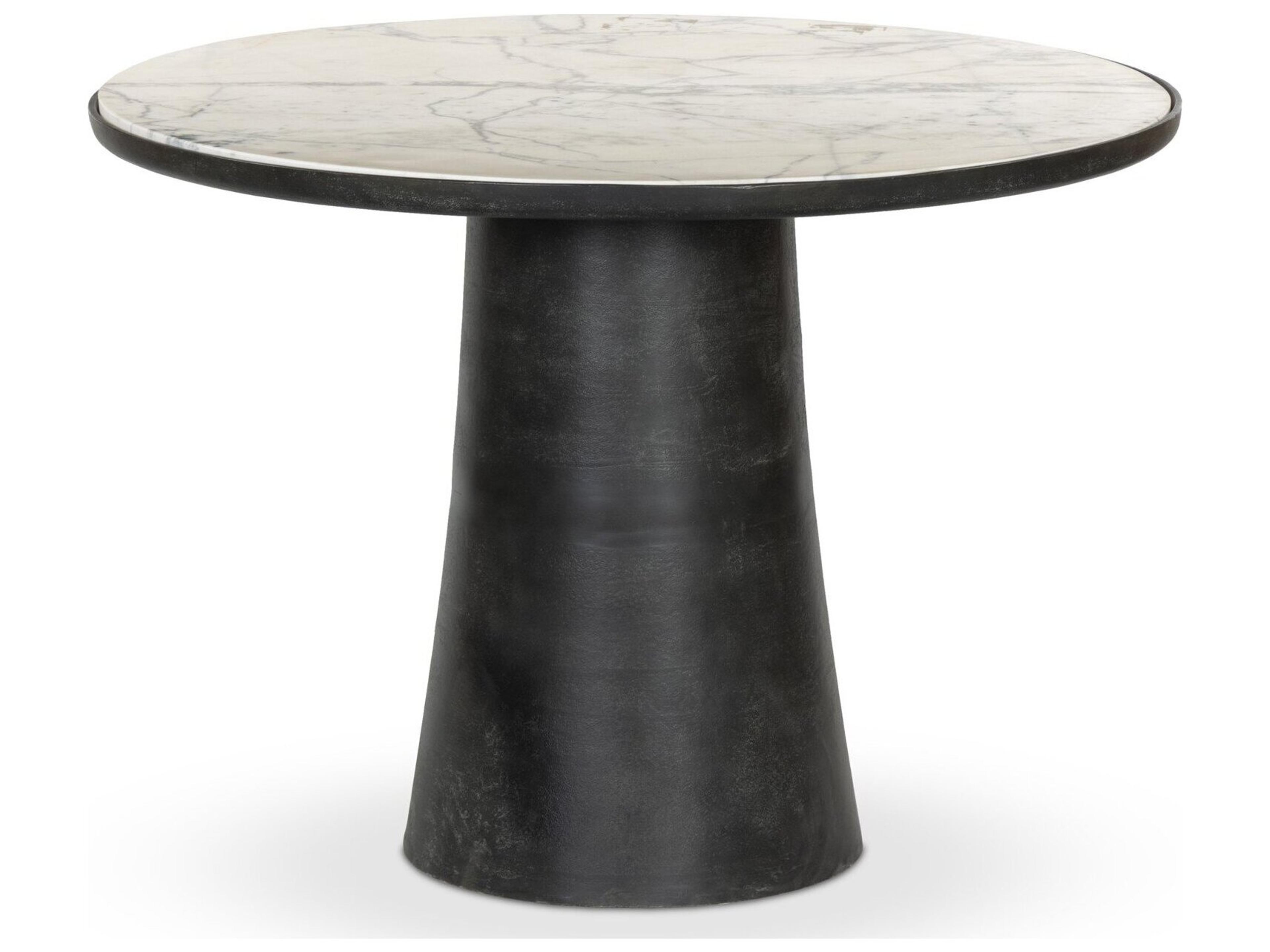 Four Hands Outdoor Marlow Balboa Aged Grey Aluminum 42" Round Dining Table