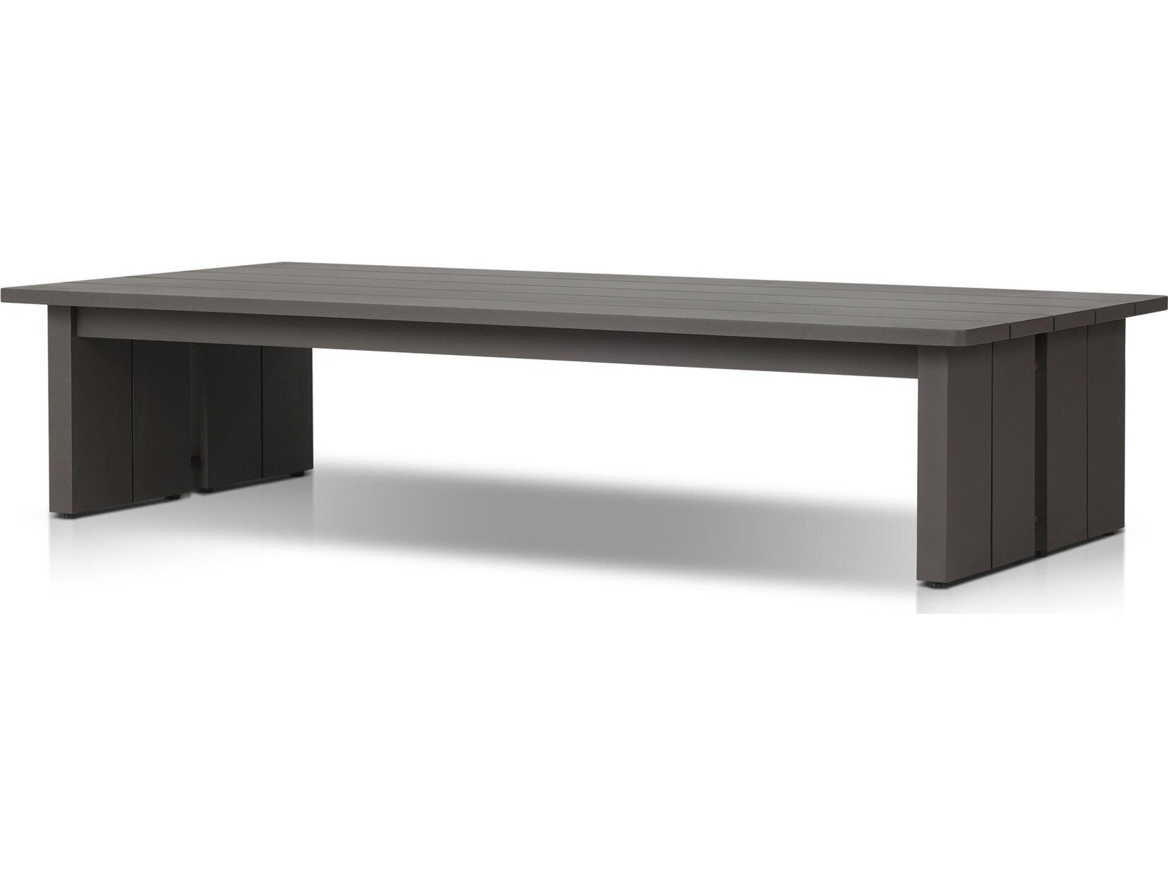 Four Hands Outdoor Solano Chapman Bronze Aluminum 70" x 34.25" Rectangular Coffee Table