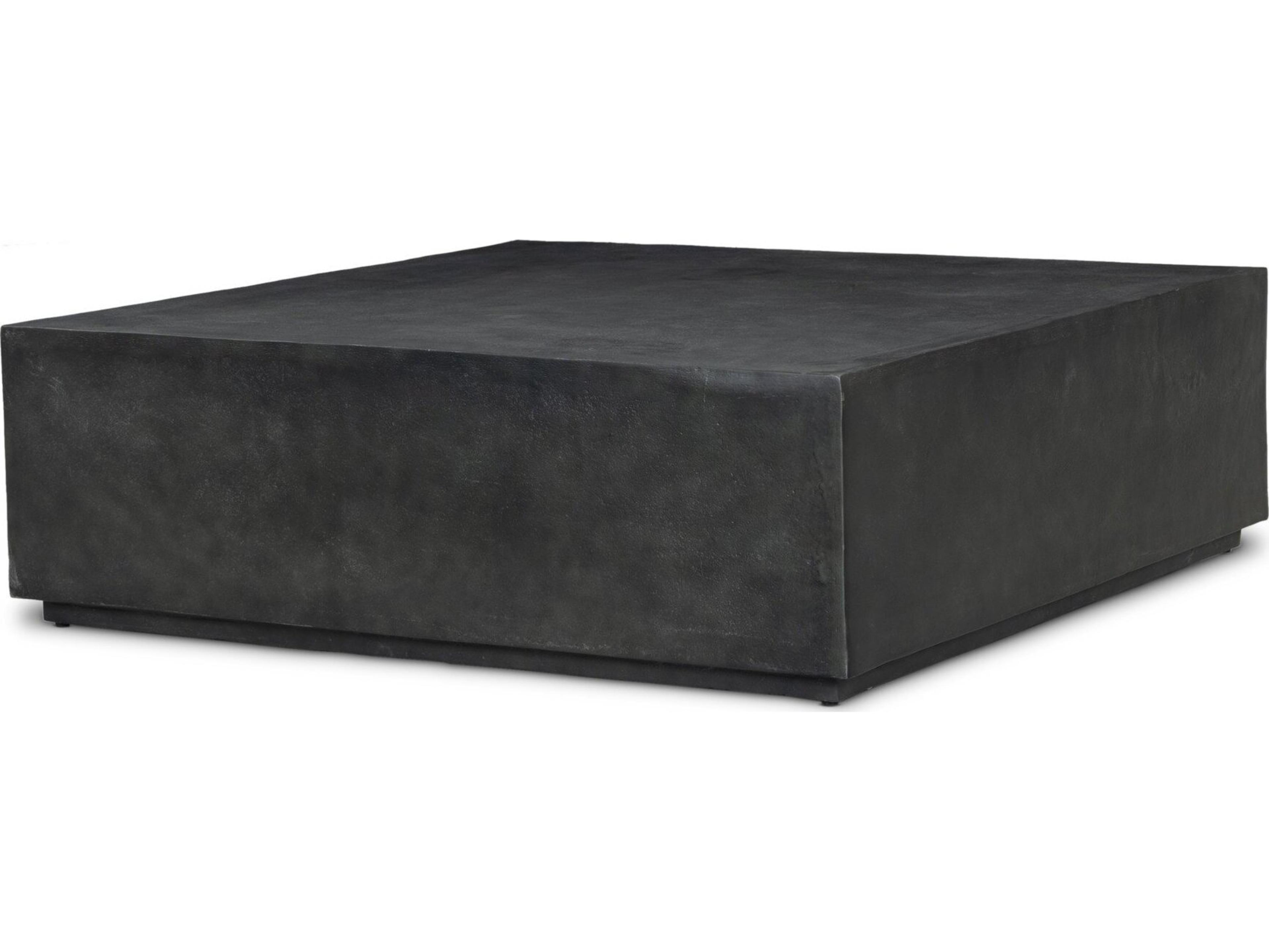 Four Hands Outdoor Marlow Graso Aged Grey Aluminum 65" x 35"D Rectangular Coffee Table