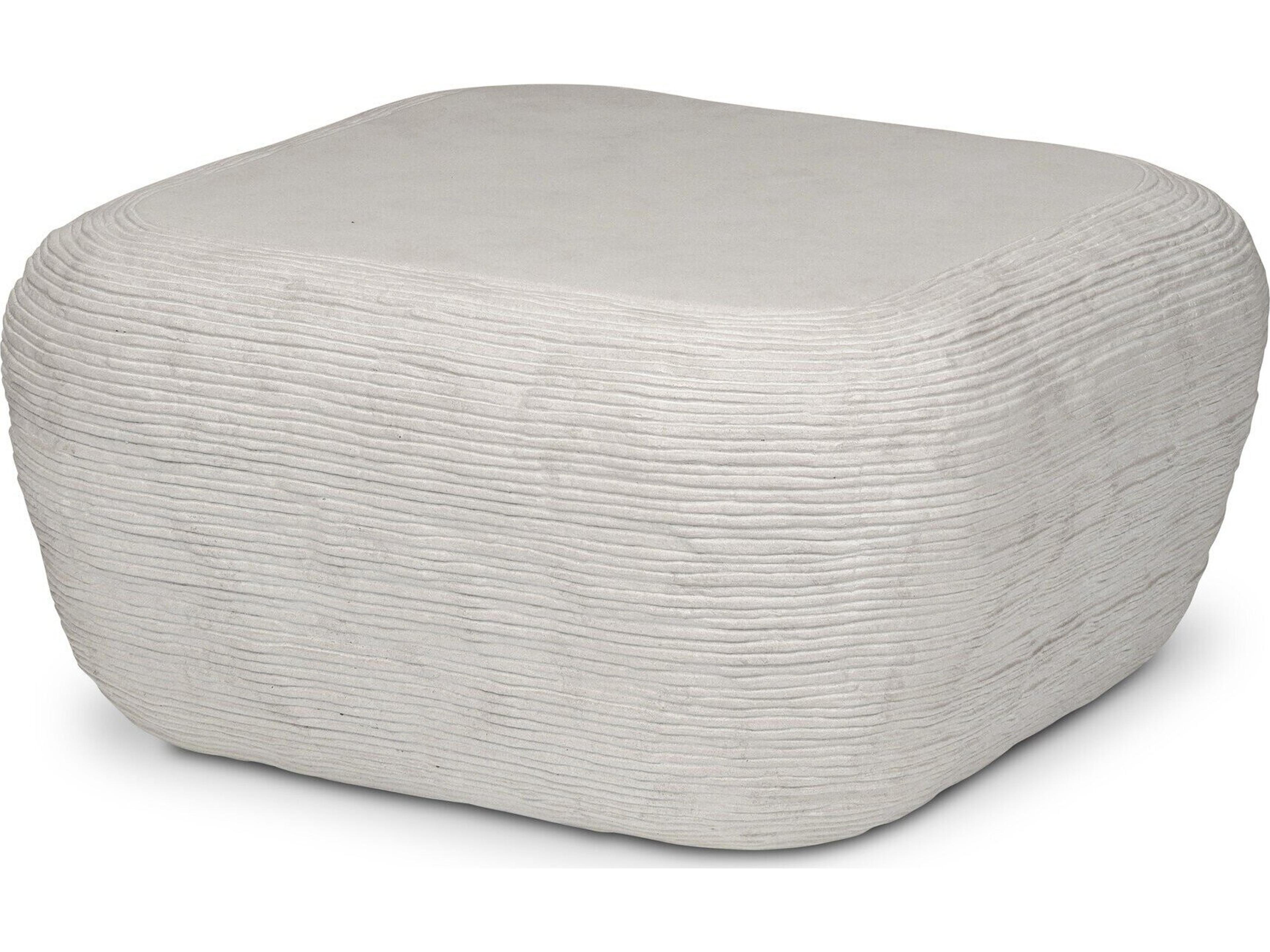 Four Hands Outdoor Thayer Smooth Lunar Concrete Round Coffee Table