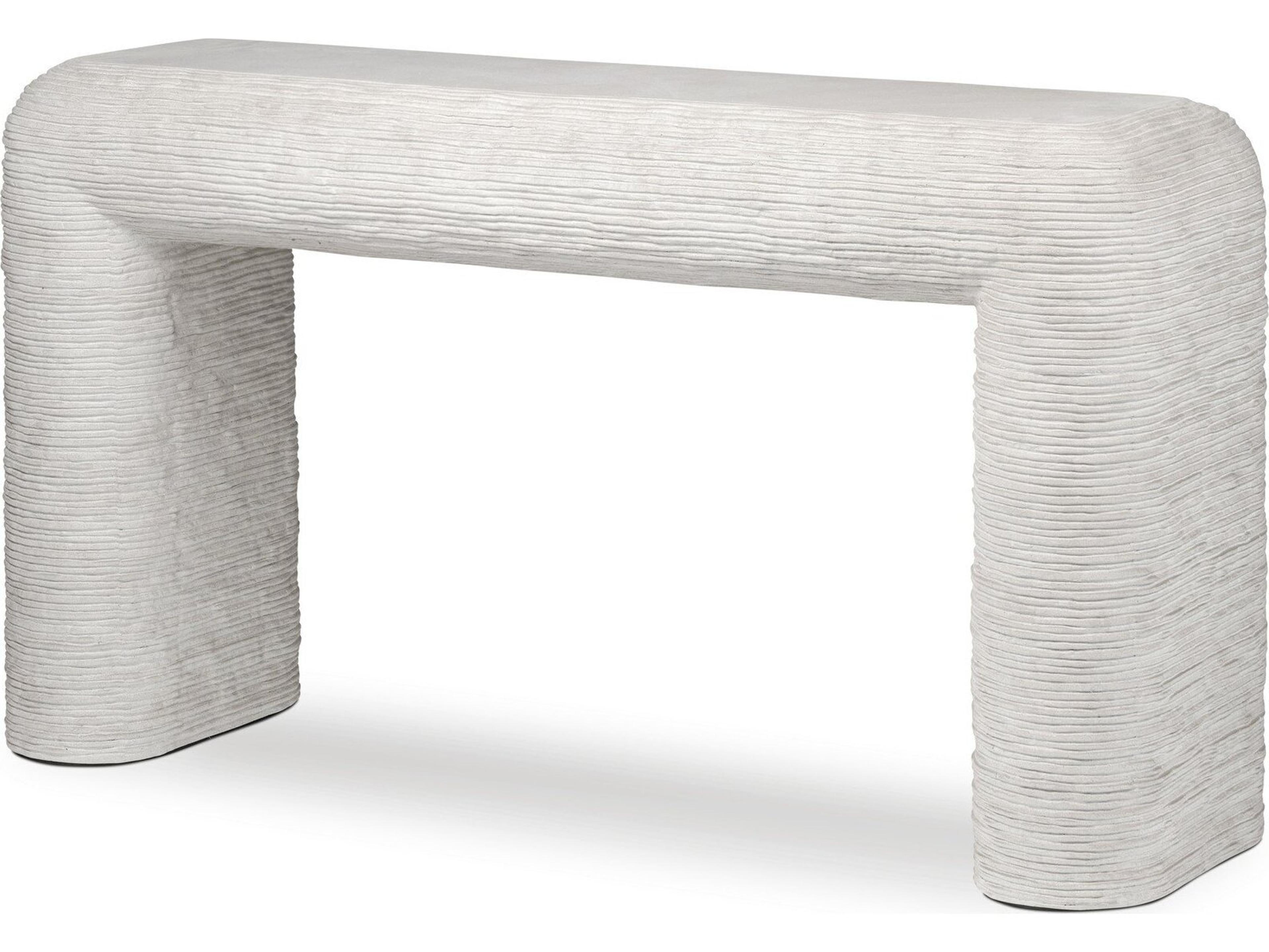 Four Hands Outdoor Thayer Concrete Smooth Lunar Rectangular Console Table