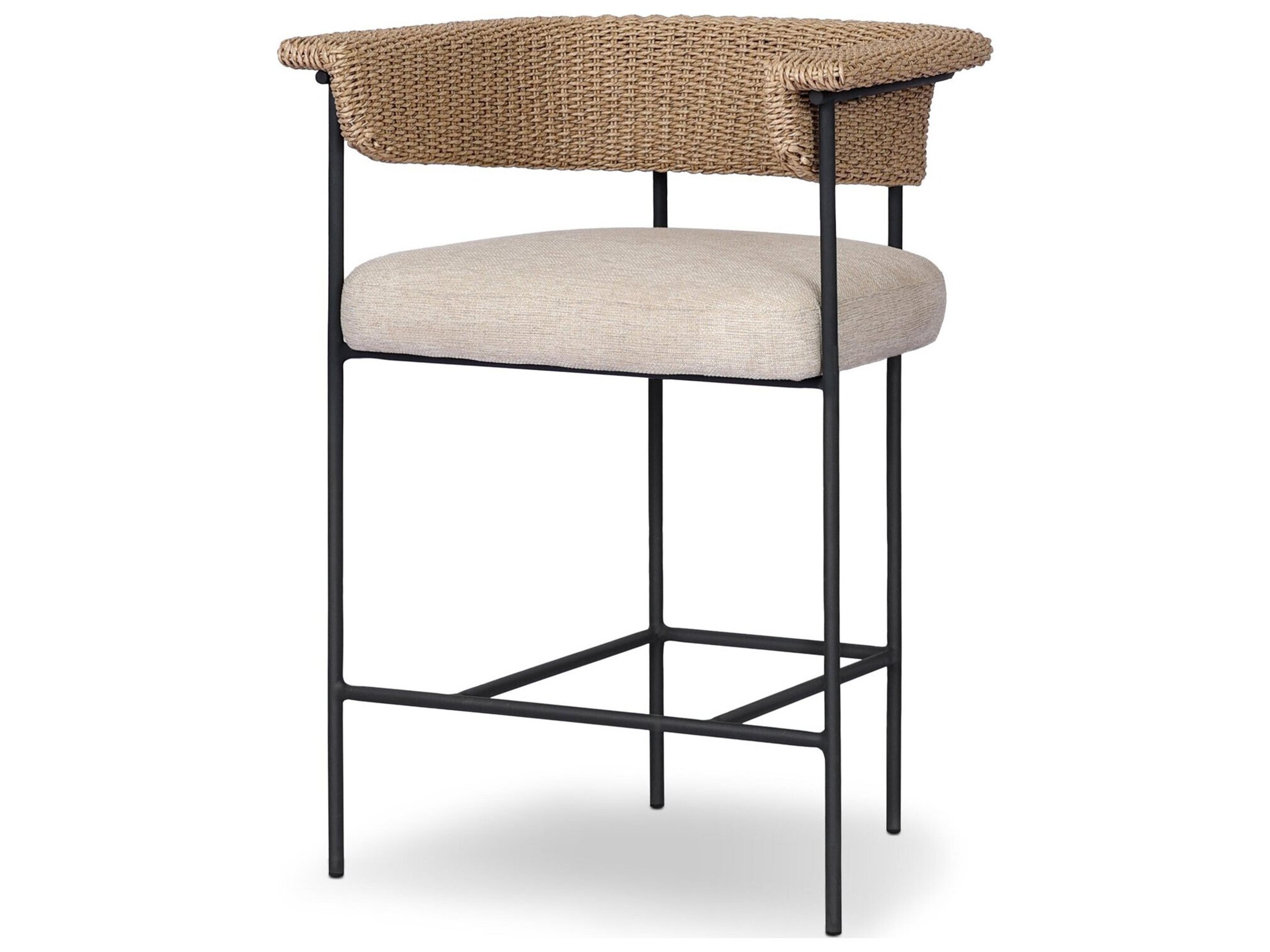 Four Hands Outdoor Carrie Outdoor Stool Ellor Beige