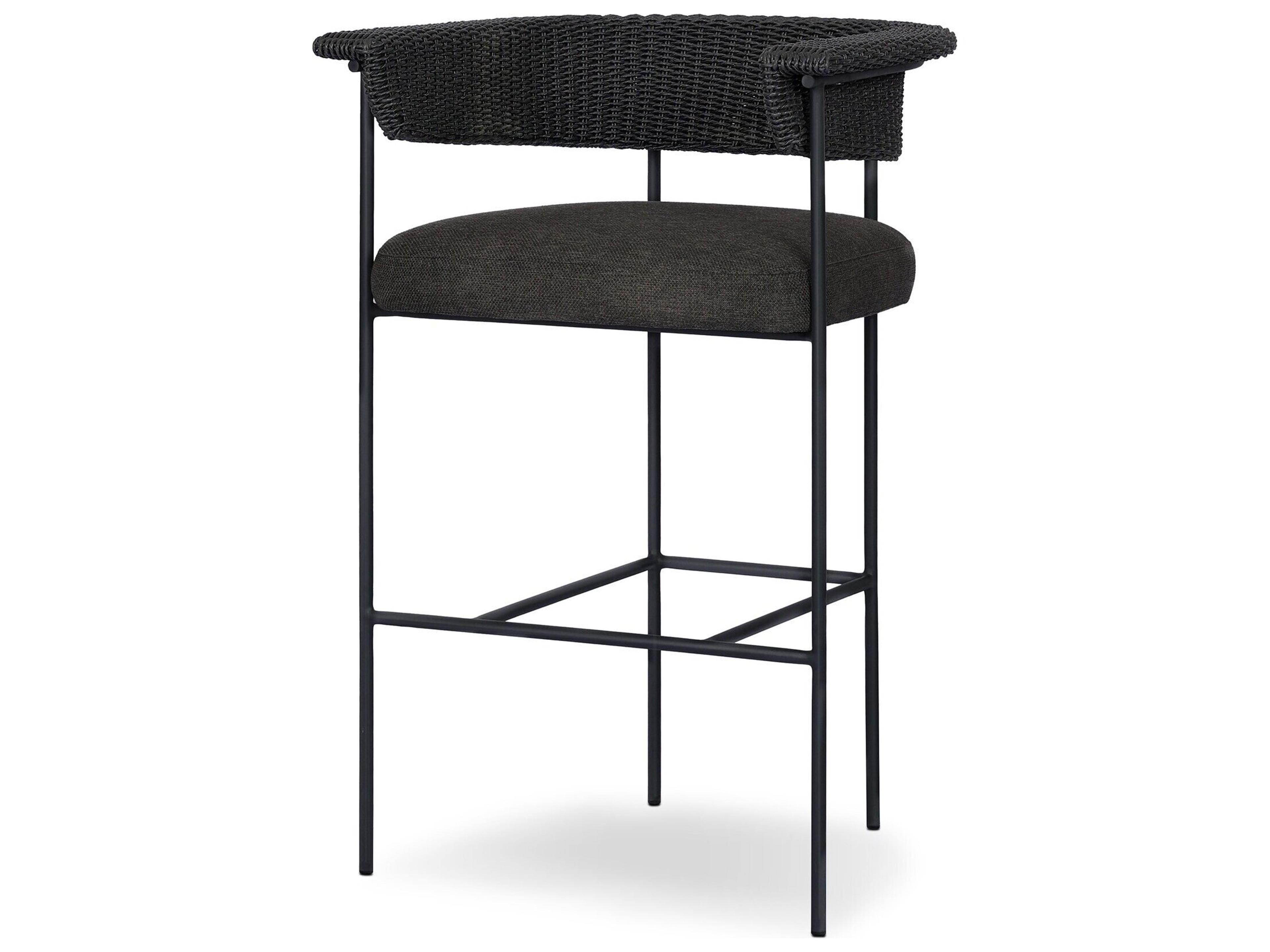 Four Hands Outdoor Carrie Outdoor Stool Ellor Black
