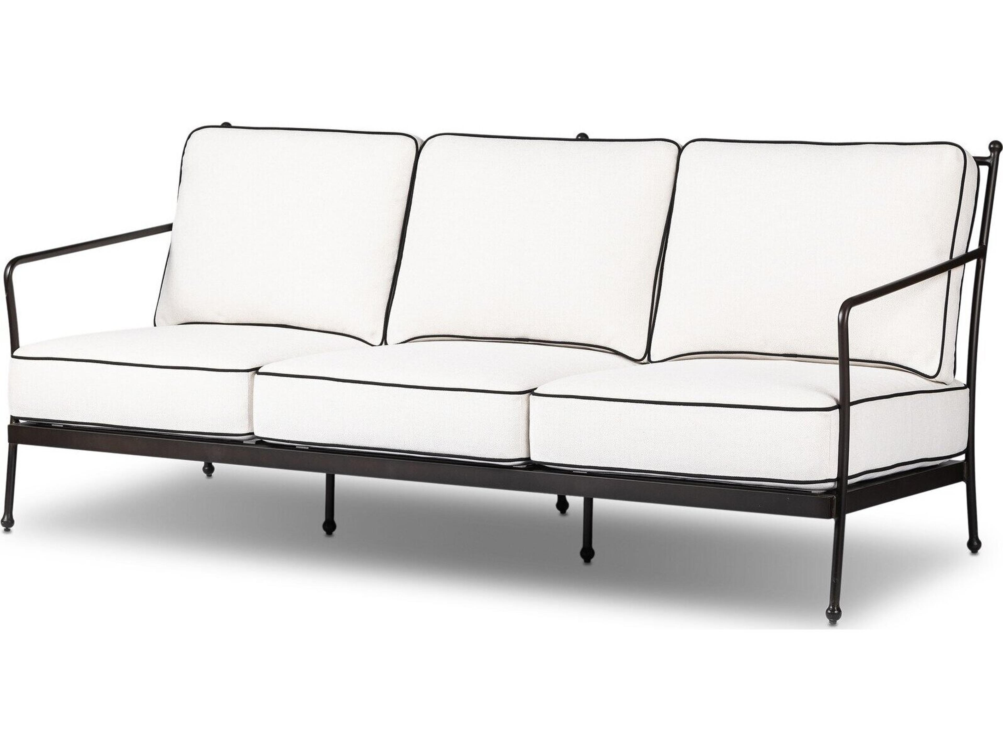 Four Hands Outdoor Westgate Alessi Linen Aluminum Cushion Sofa