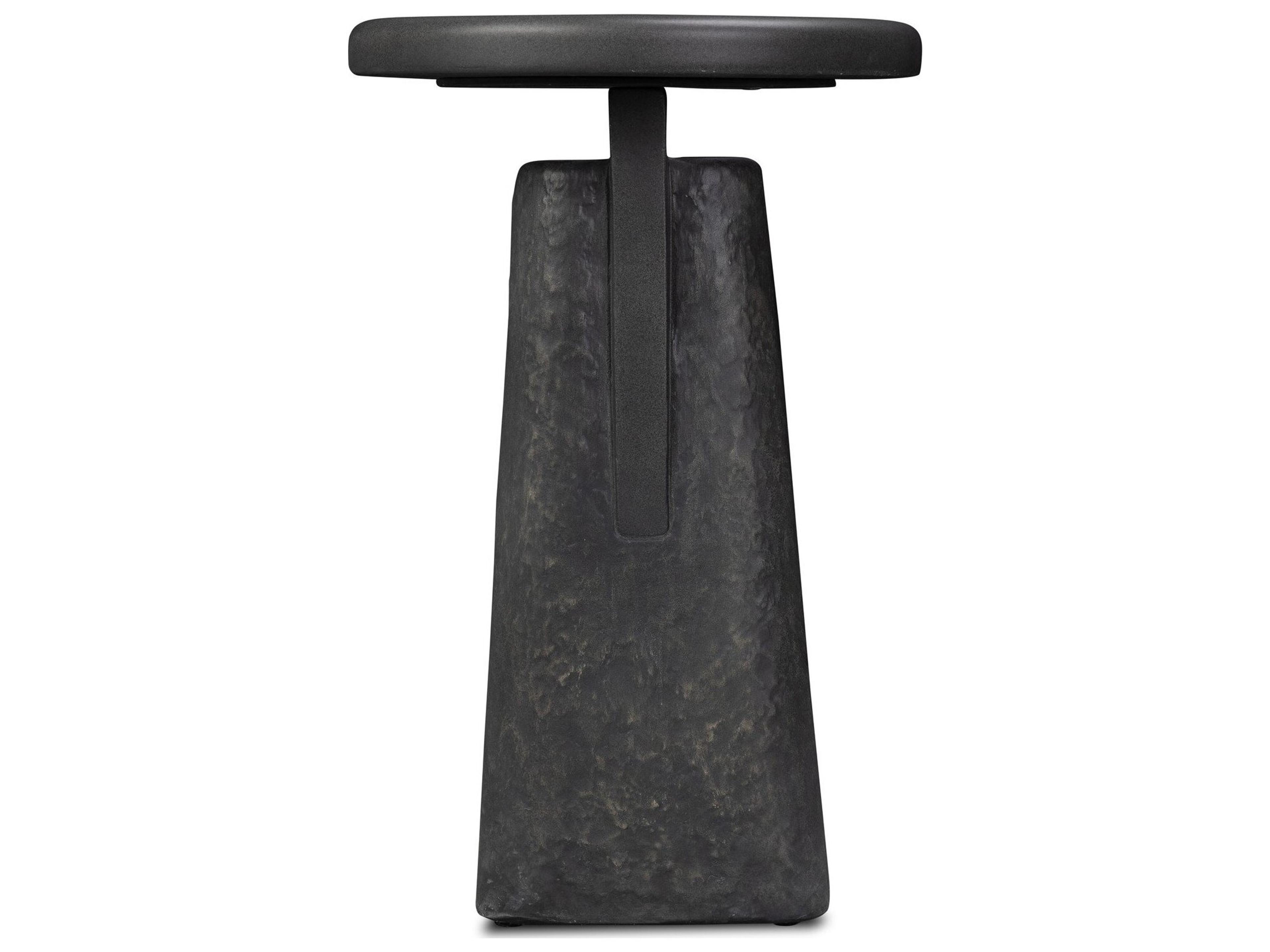 Four Hands Outdoor Daro Outdoor End Table - Charcoal Concrete