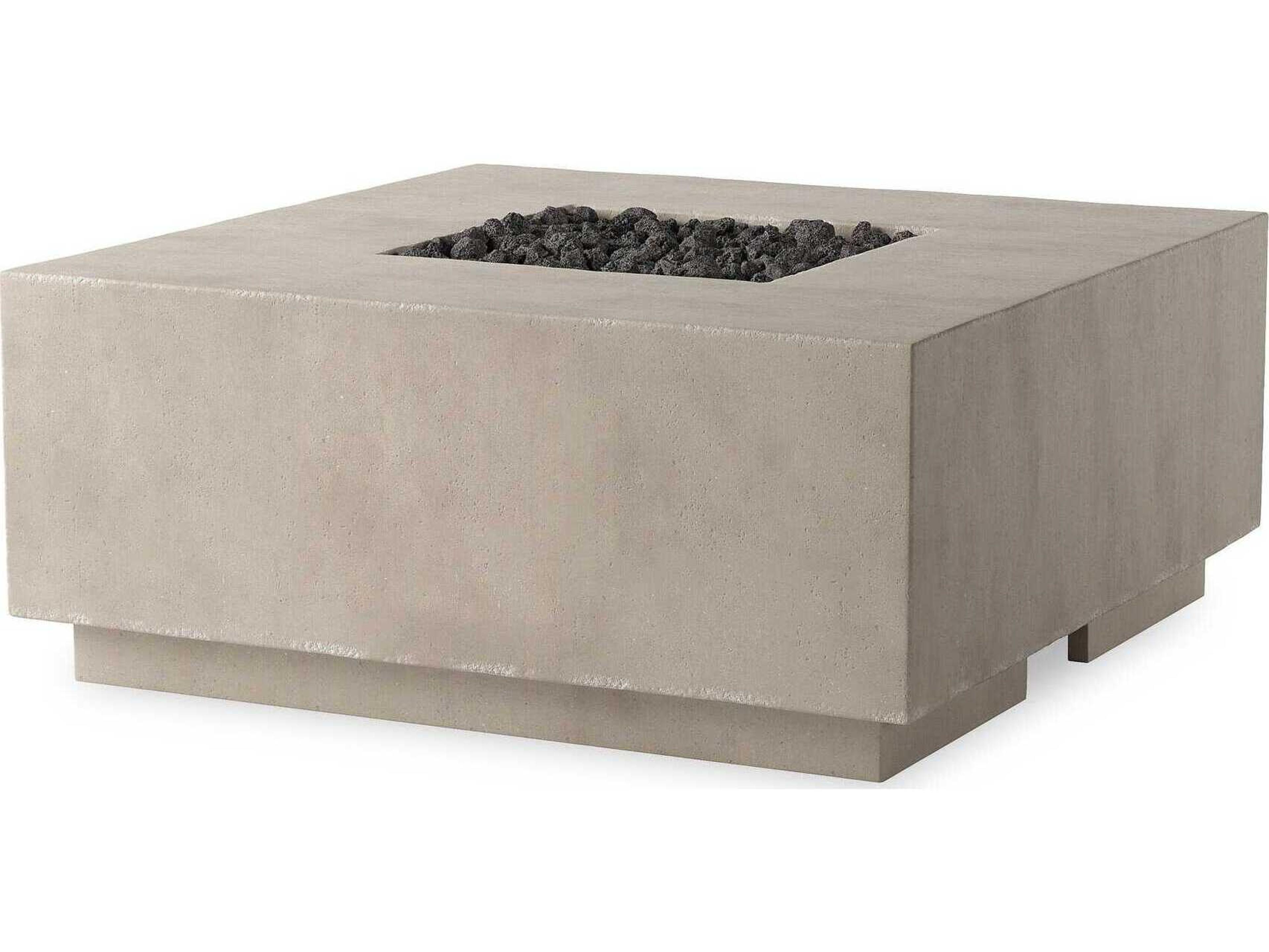 Four Hands Outdoor Falco Donovan Natural Concrete Square Fire Pit Table