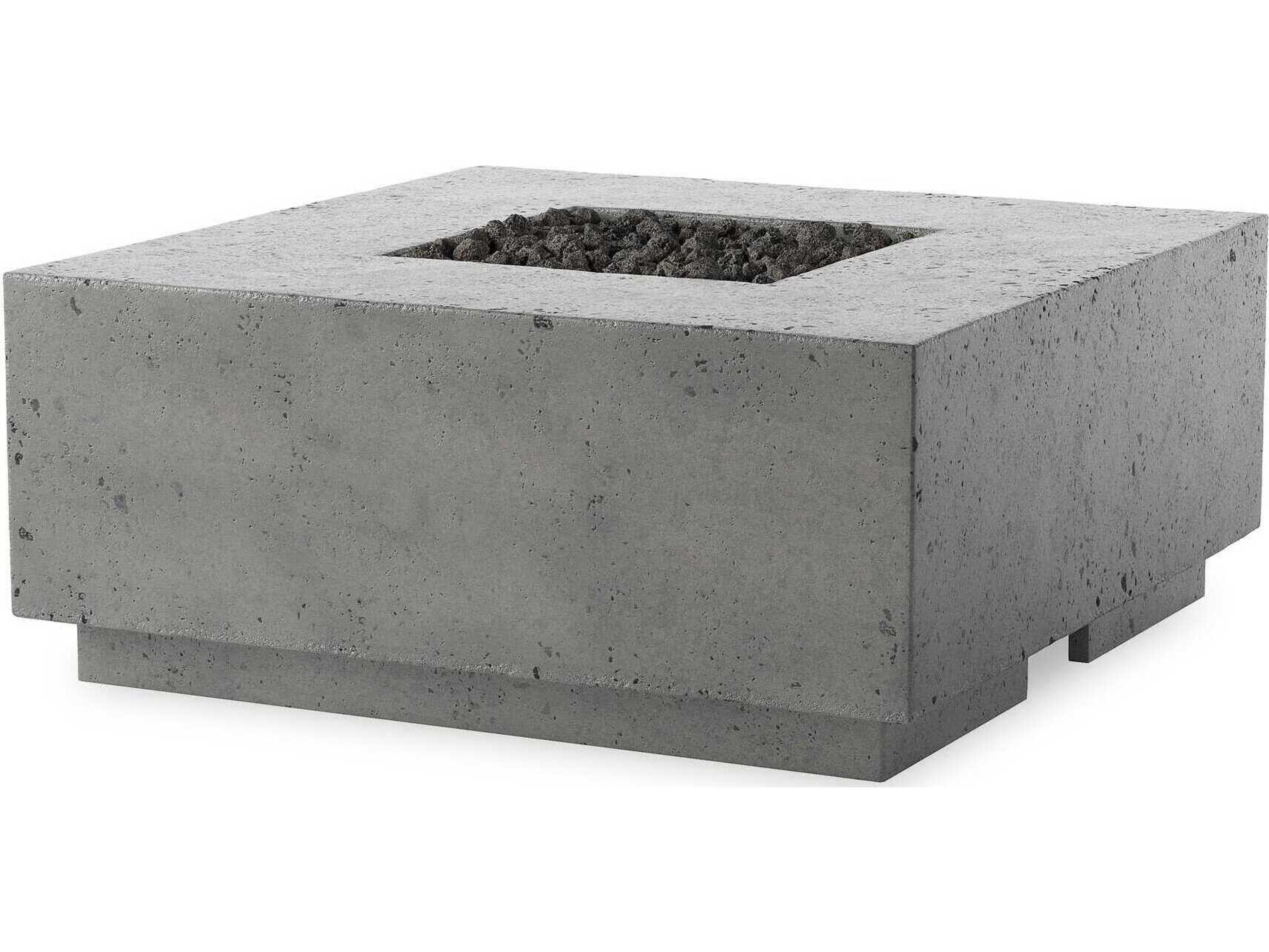 Four Hands Outdoor Falco Donovan Pewter Concrete Square Fire Pit Table