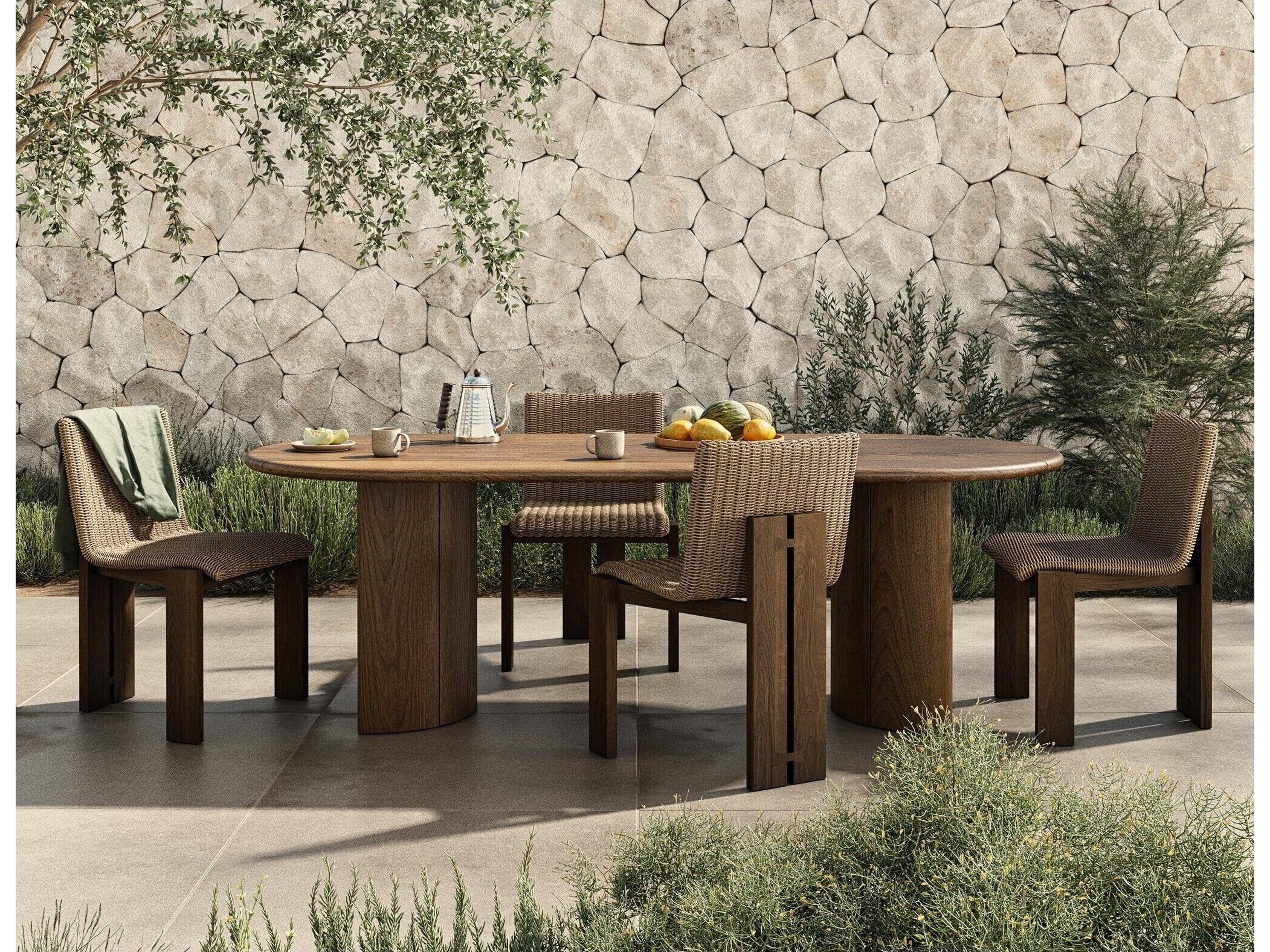 Four Hands Outdoor Duvall Teak Dining Set